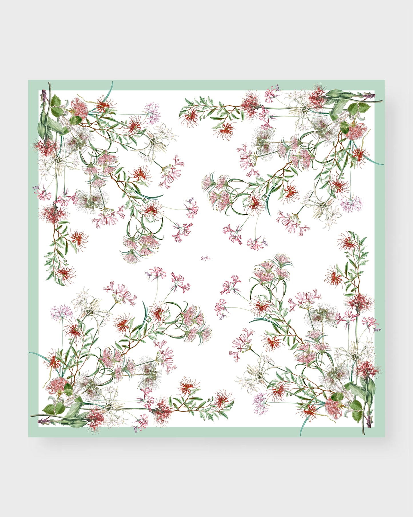 Yuna White wool cashmere scarf