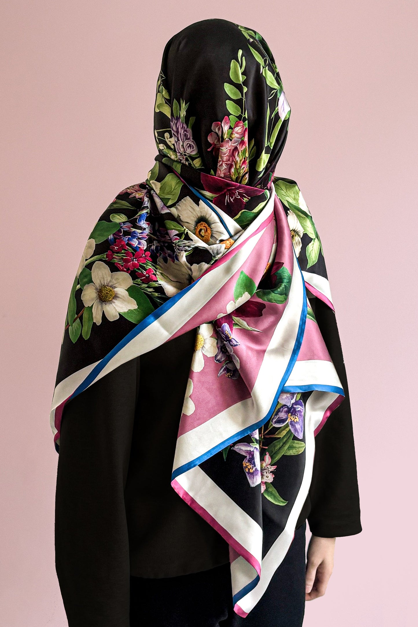 Brittany Silk Double-Sided Scarf