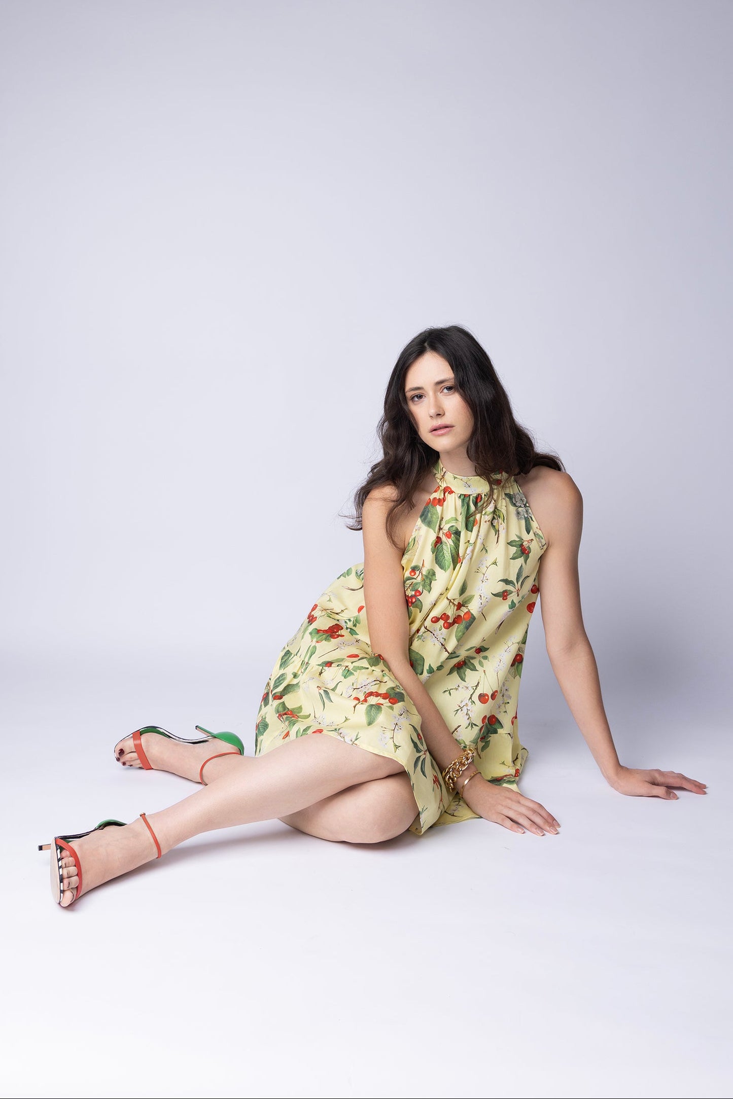 Amelia Yellow Connie cotton dress