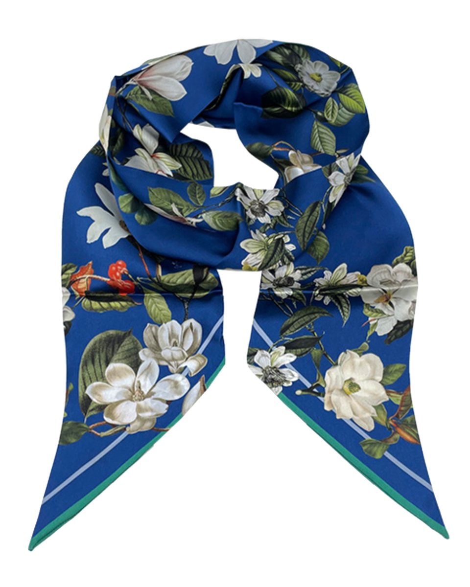 St. Piece London Oksana Blue Long Silk Scarf
