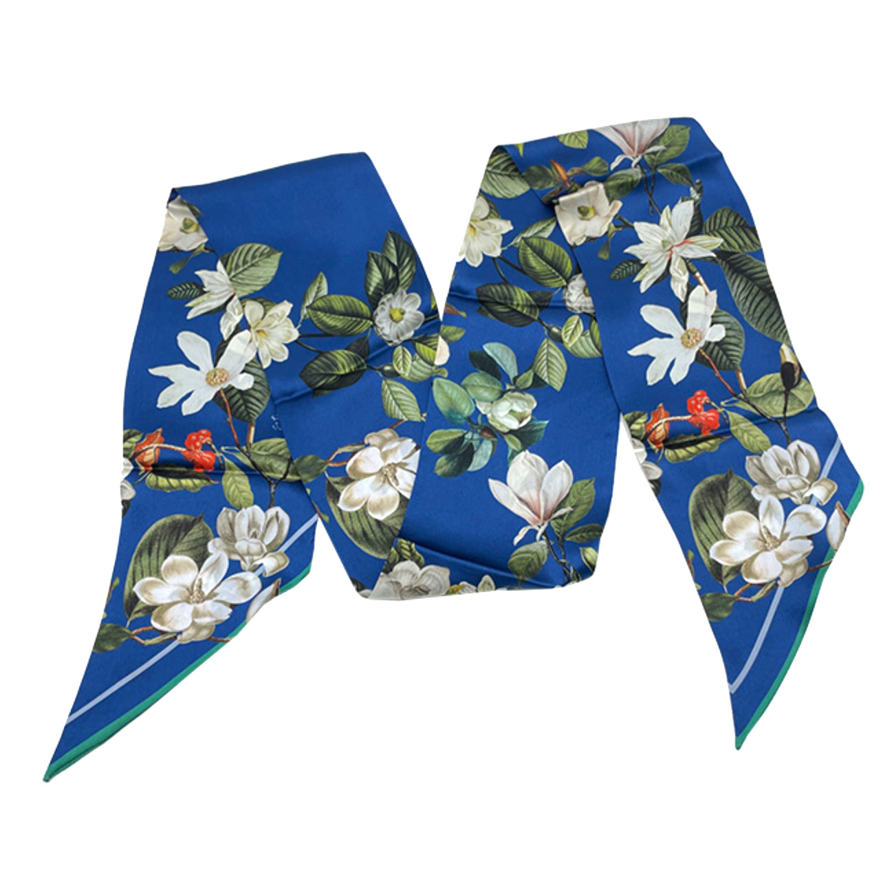 St. Piece London Oksana Blue Long Silk Scarf