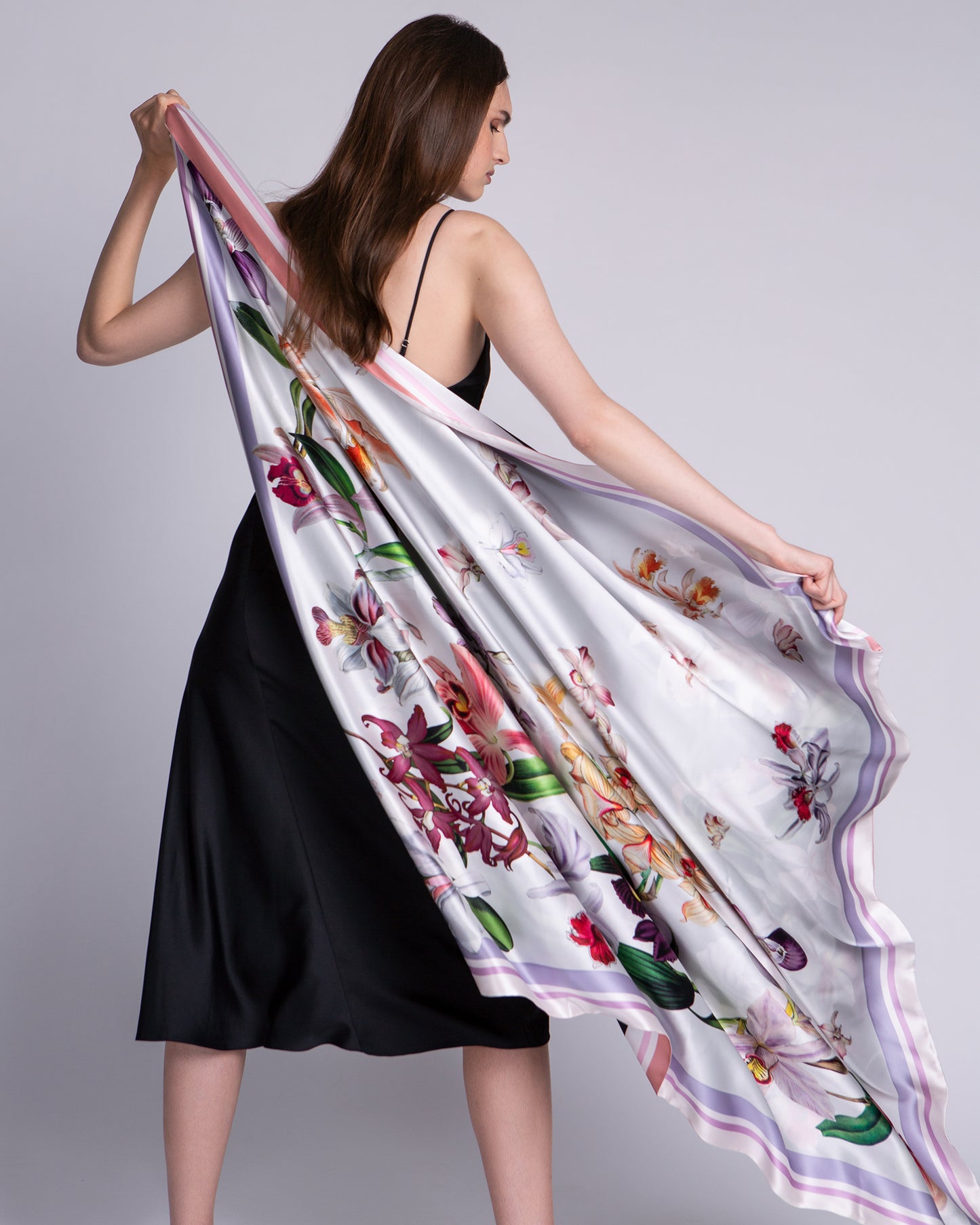 Sonia Large Square Silk Double-Sided Scarf