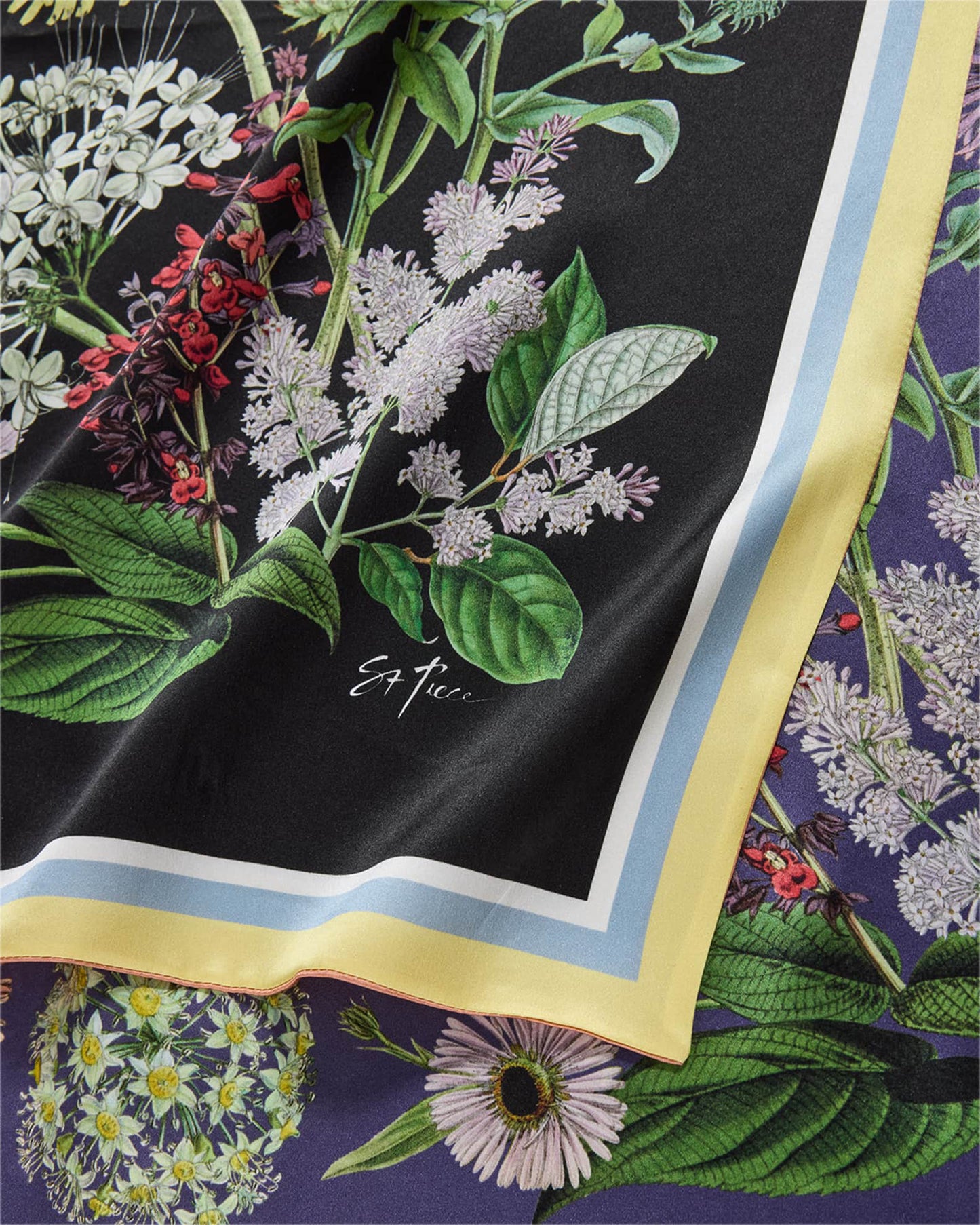 Yuri silk double sided scarf