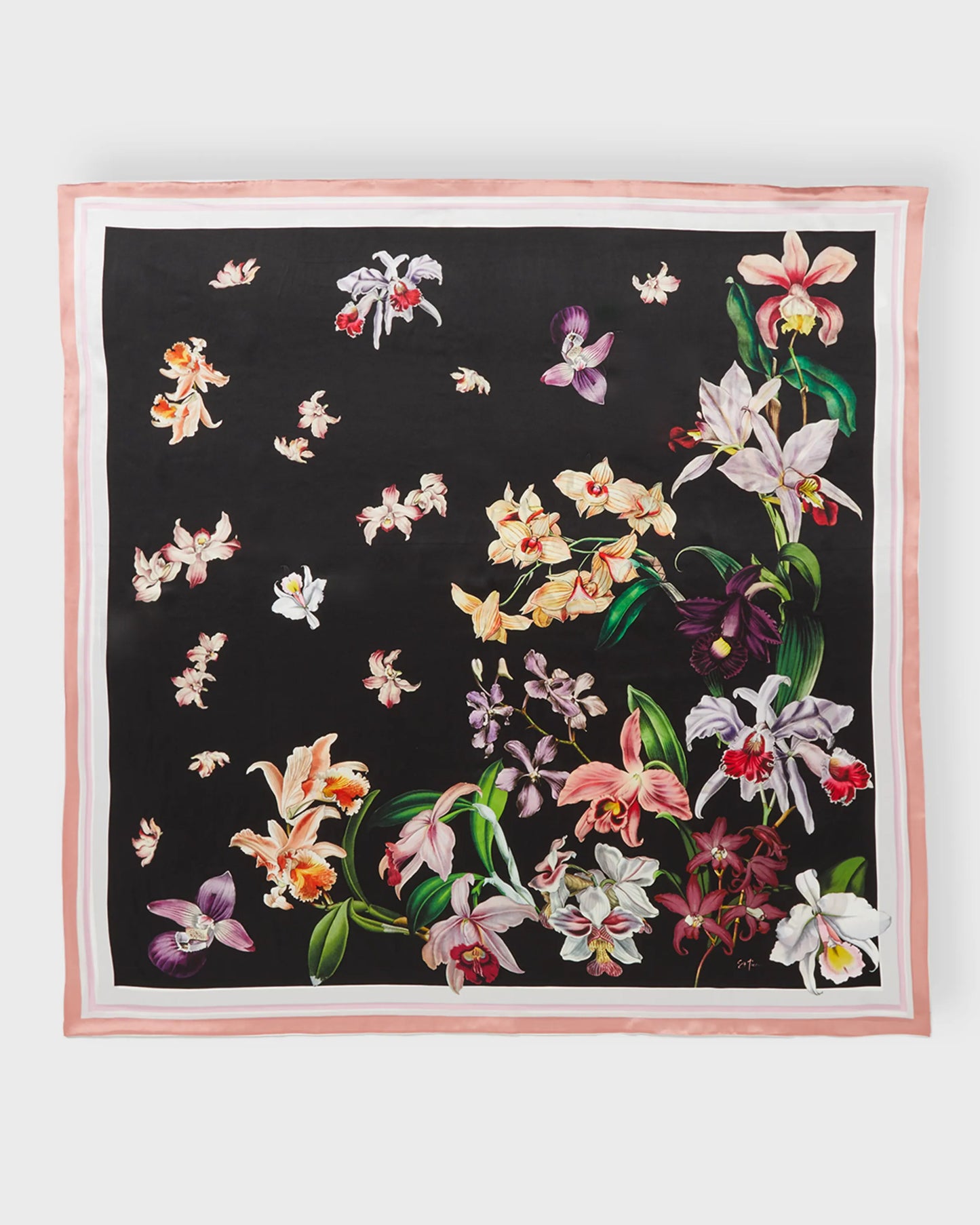 Sonia Large Square Silk Double-Sided Scarf