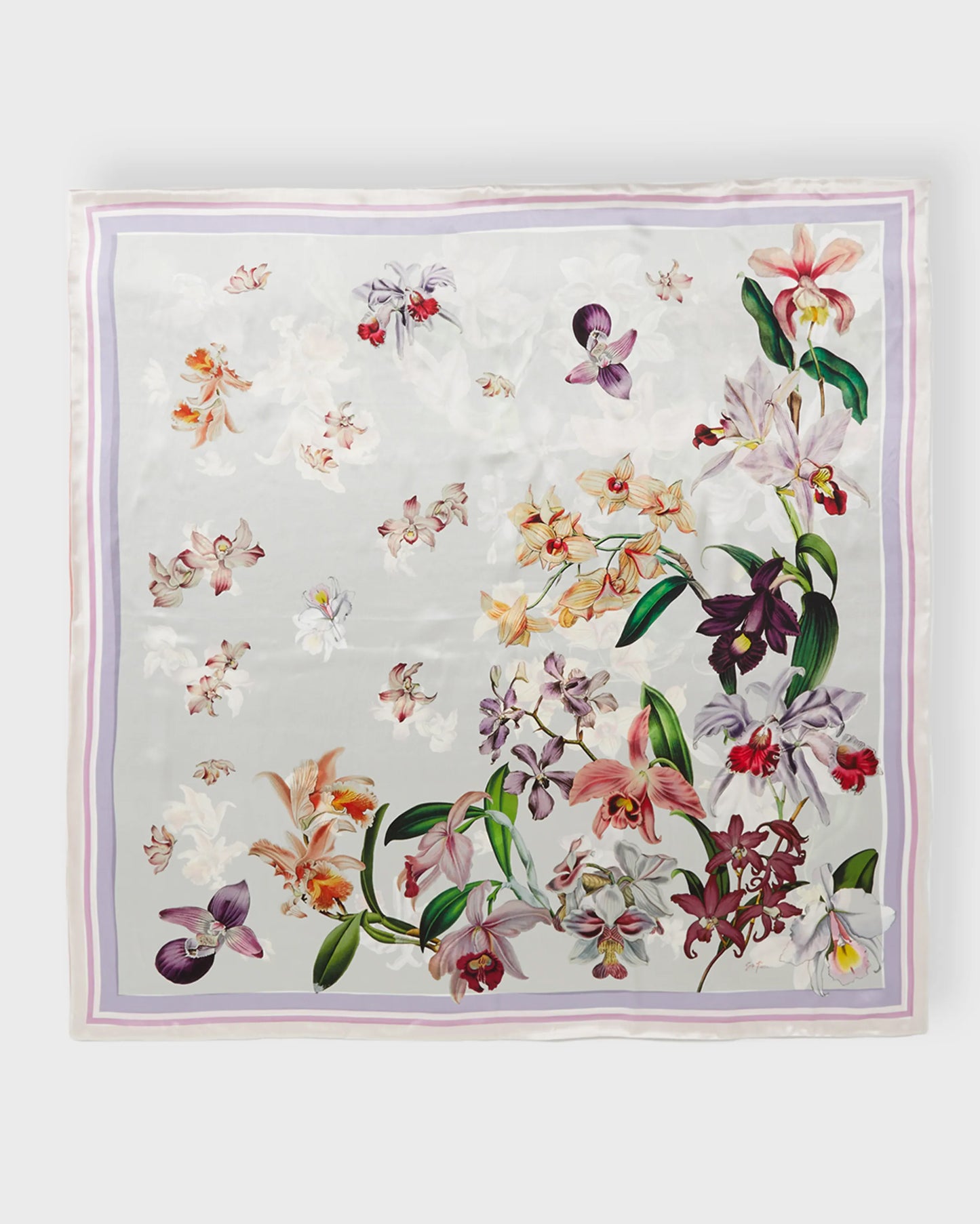 Sonia Large Square Silk Double-Sided Scarf