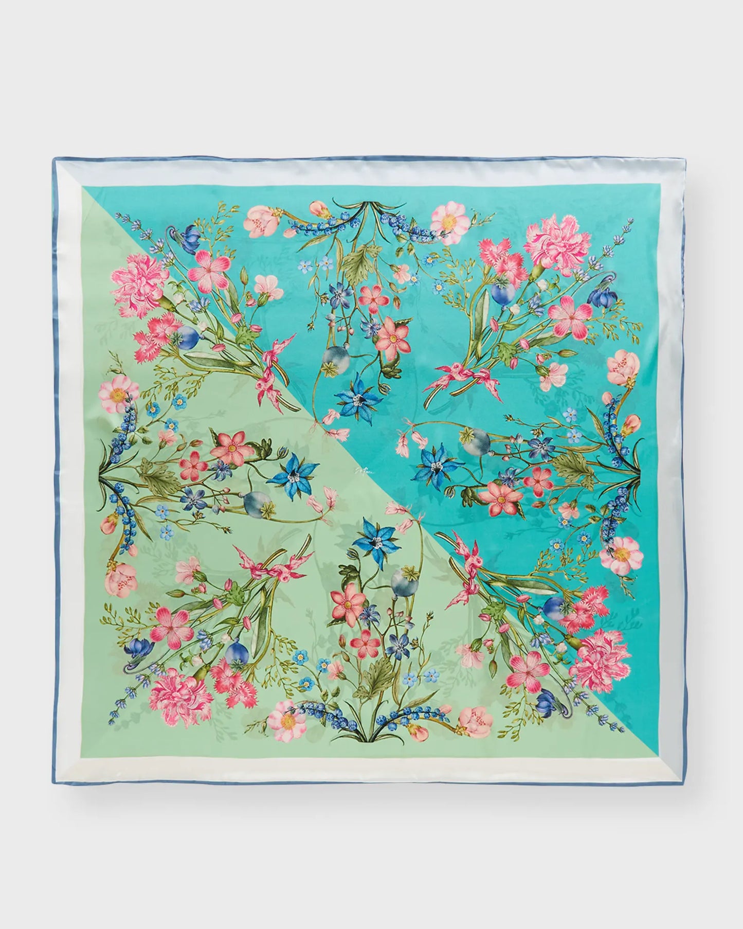 Stephanie Large Square Silk Double-Sided Scarf