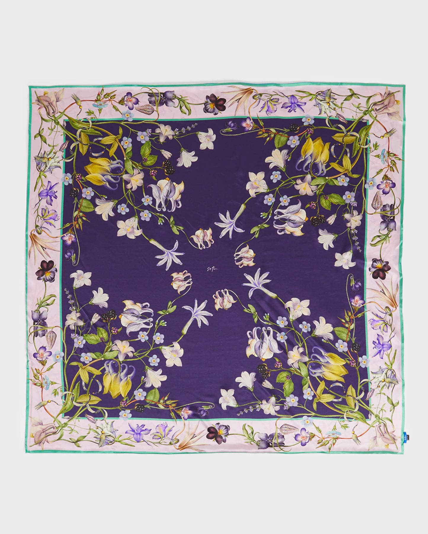 Samantha Large Square Silk Double-Sided Scarf
