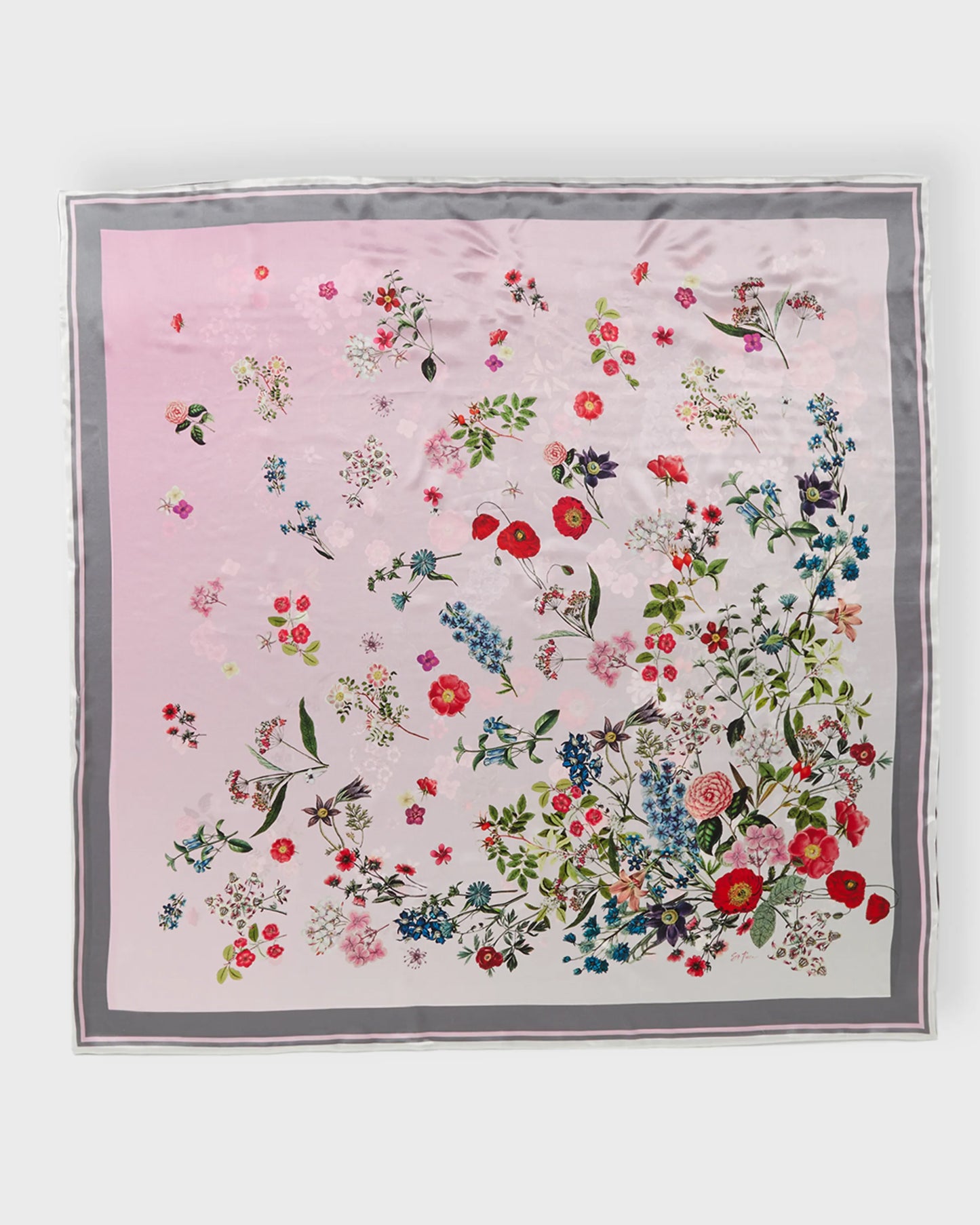 Scarlett Large Square Silk Double-Sided Scarf