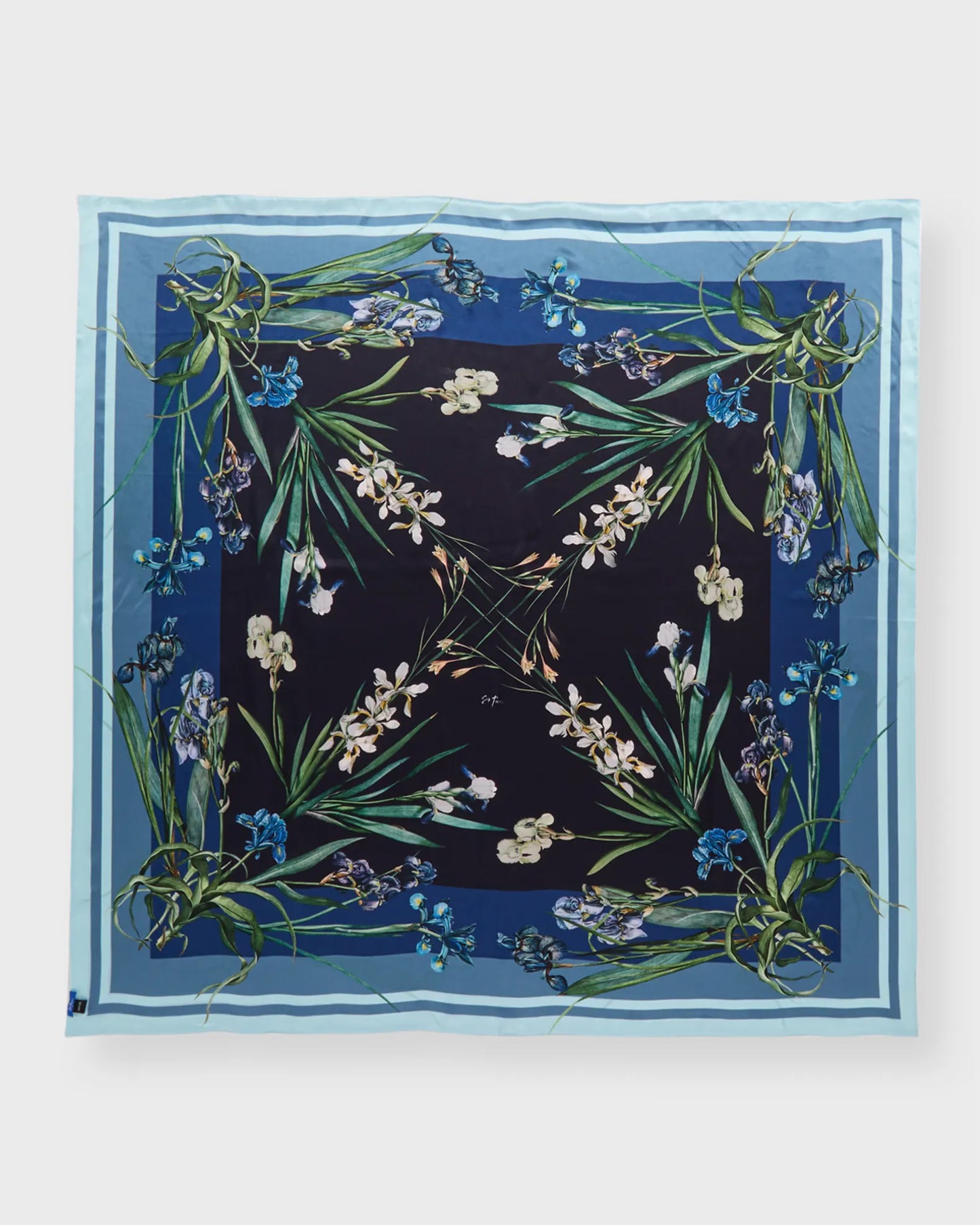 TAYLOR Large Square Silk Double-Sided Scarf