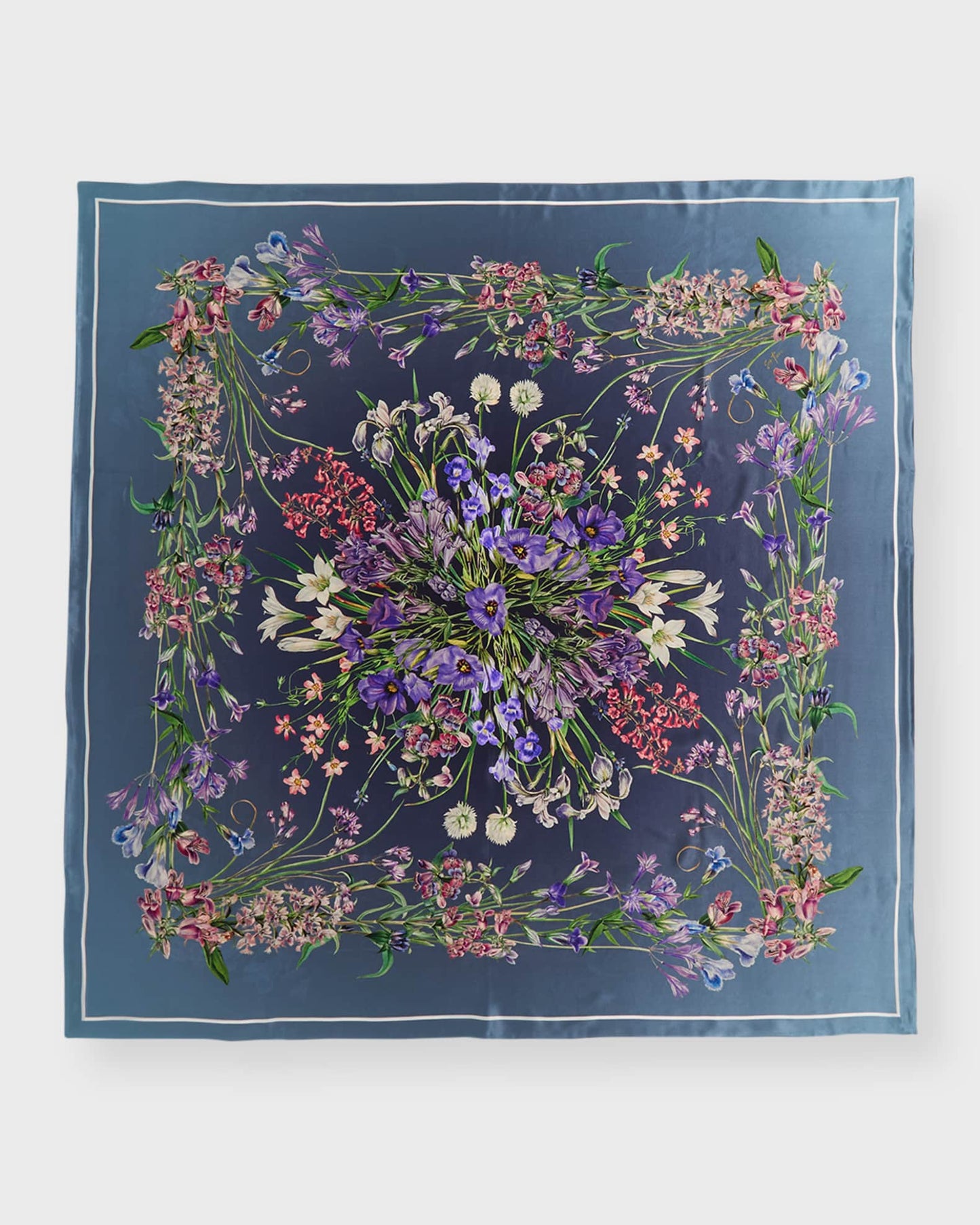 Trinity Large Square Silk Double-Sided Scarf