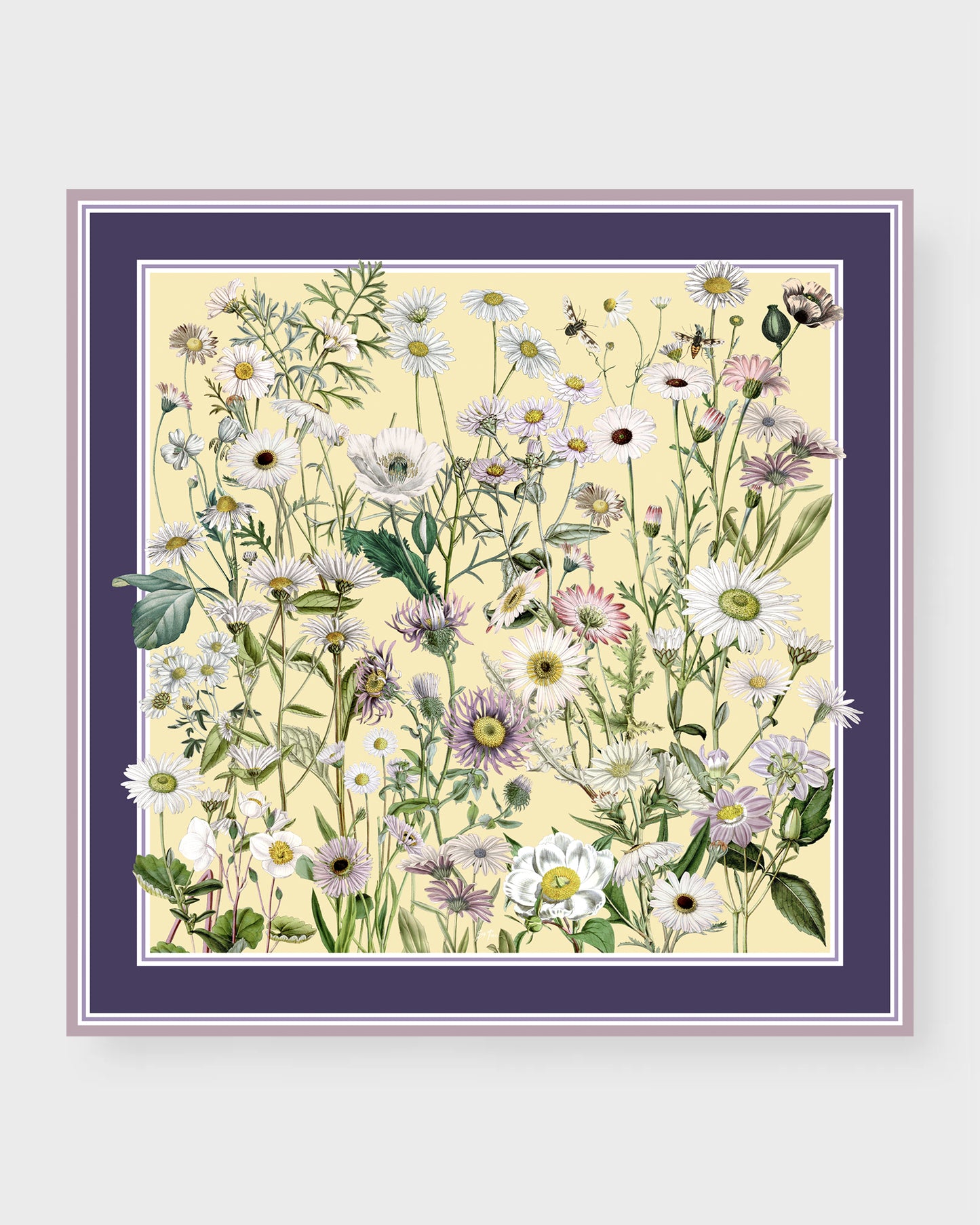 St. Piece London Oriana Yellow Medium Square Silk Scarf