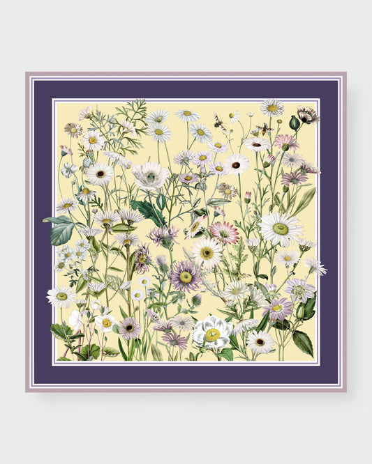 St. Piece London Oriana Yellow Medium Square Silk Scarf