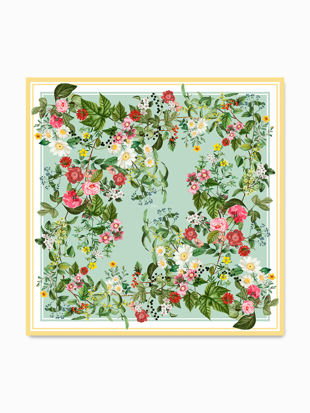 Sofia Large Square Silk Double-Sided Scarf