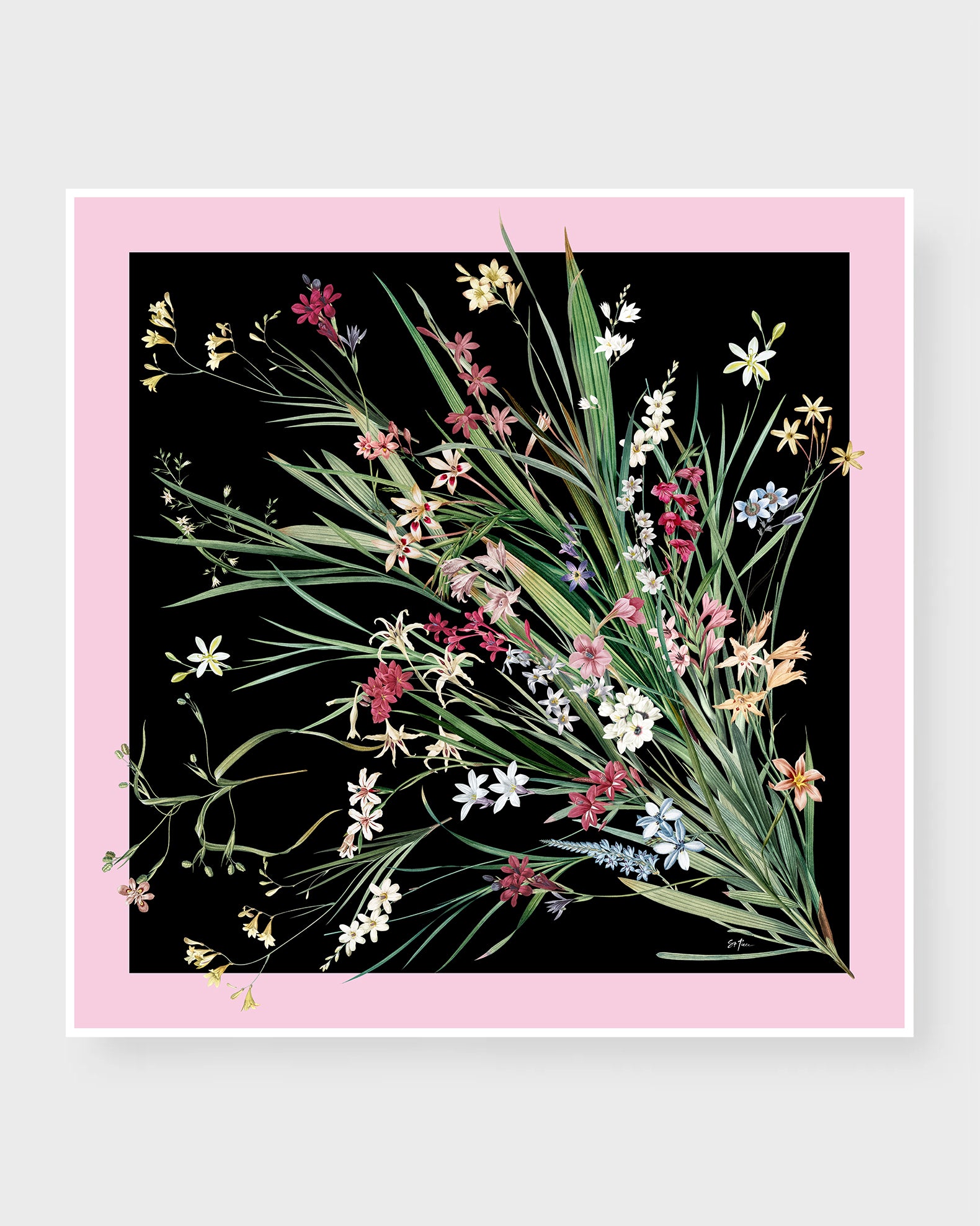 St. Piece London Victoria Large Square Silk Double-Sided Scarf