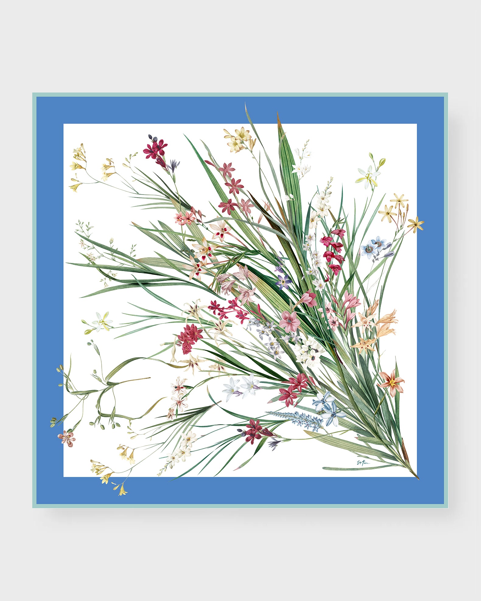 St. Piece London Victoria Large Square Silk Double-Sided Scarf