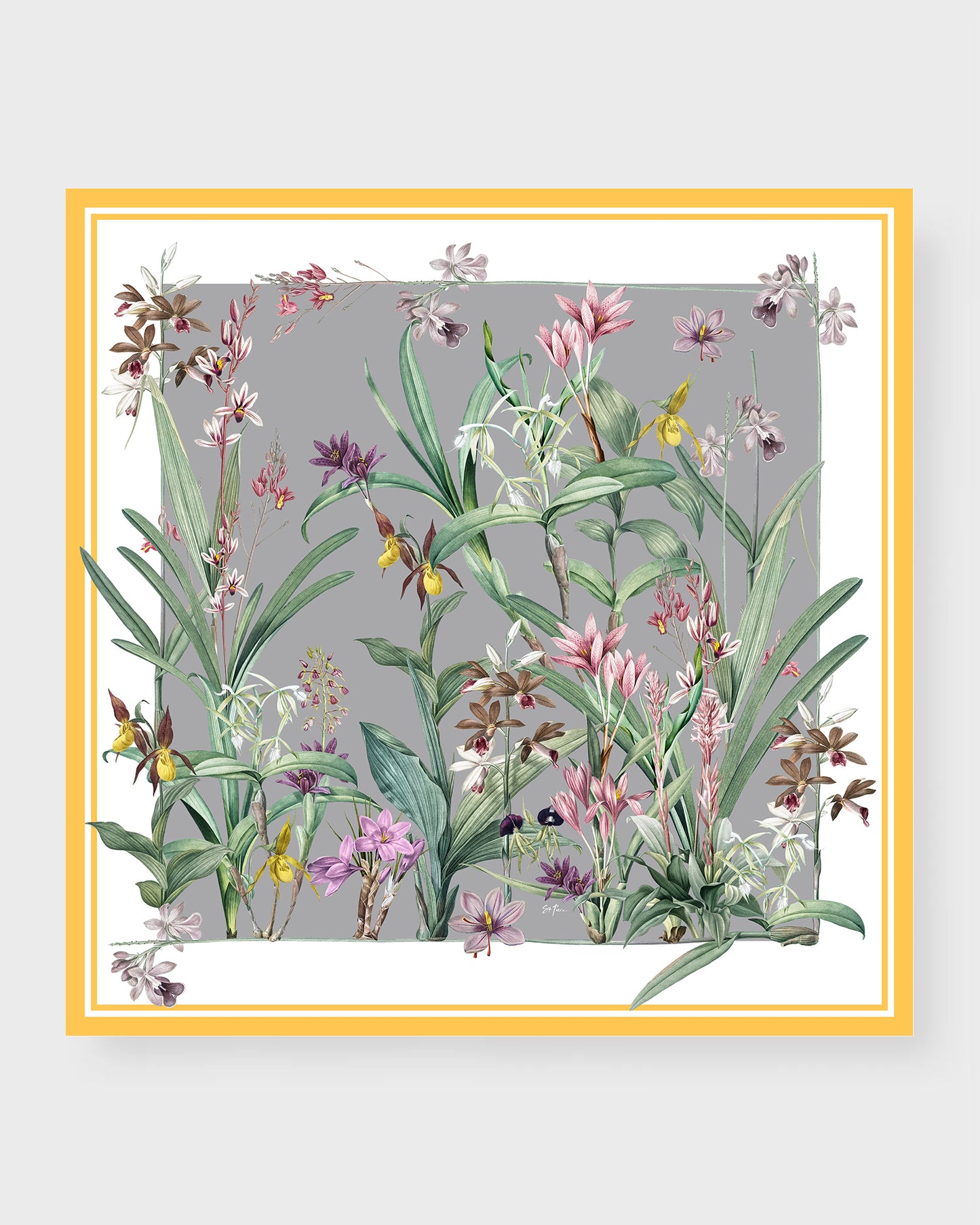 St. Piece London Veronica Large Square Silk Double-Sided Scarf