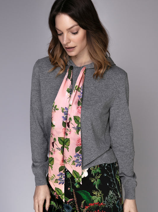 St. Piece London Marilyn Pink Skinny Silk Scarf