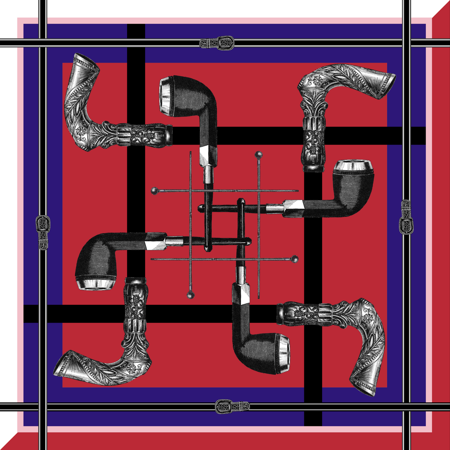 Doyle Printed Silk Twill Pocket Square