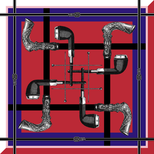 Doyle Printed Silk Twill Pocket Square