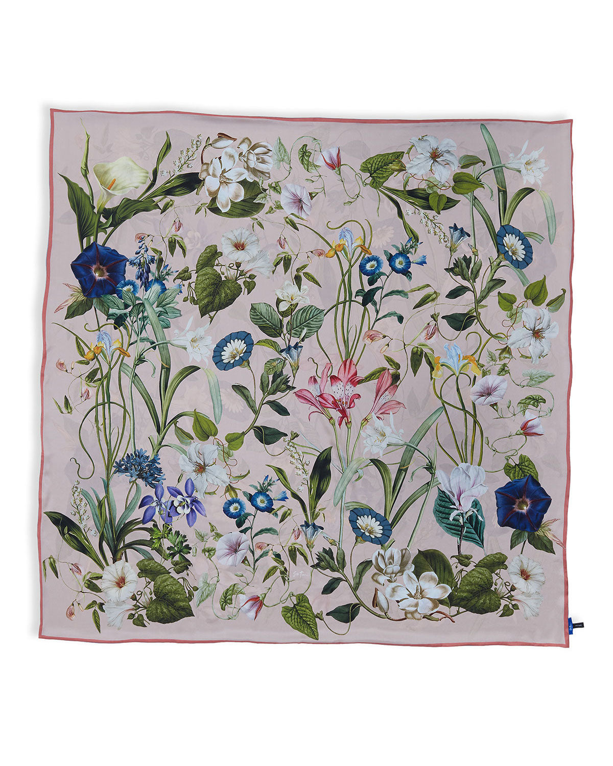 Leah Large Square Silk Double-Sided Scarf