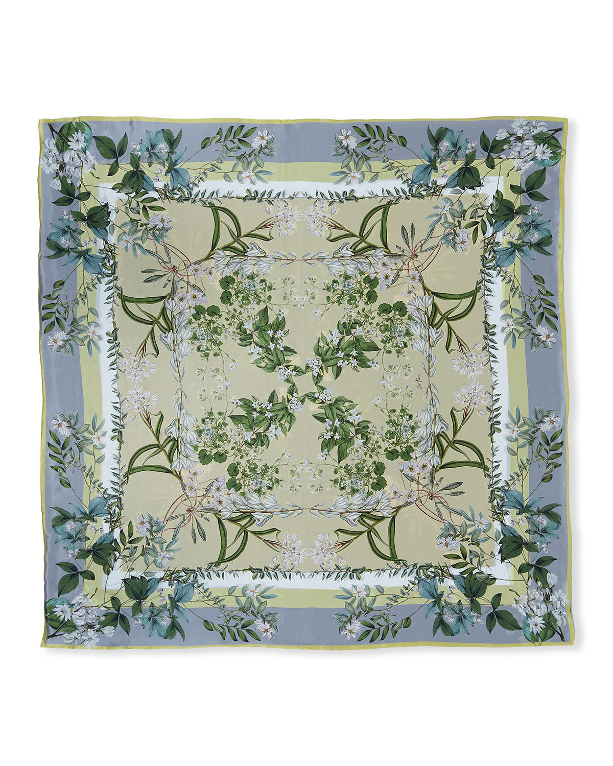 Louise Large Square Silk Double-Sided Scarf