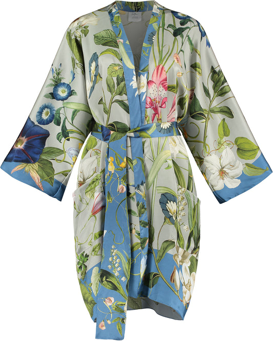 Silk Kimono Leah Grey