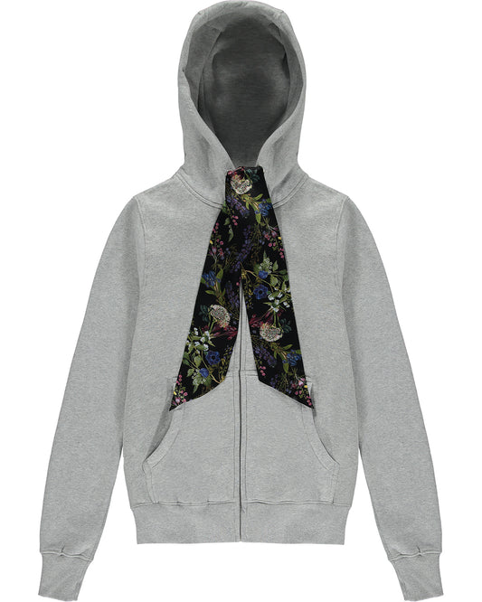 Silk String Zip-up Hoodie Inessa