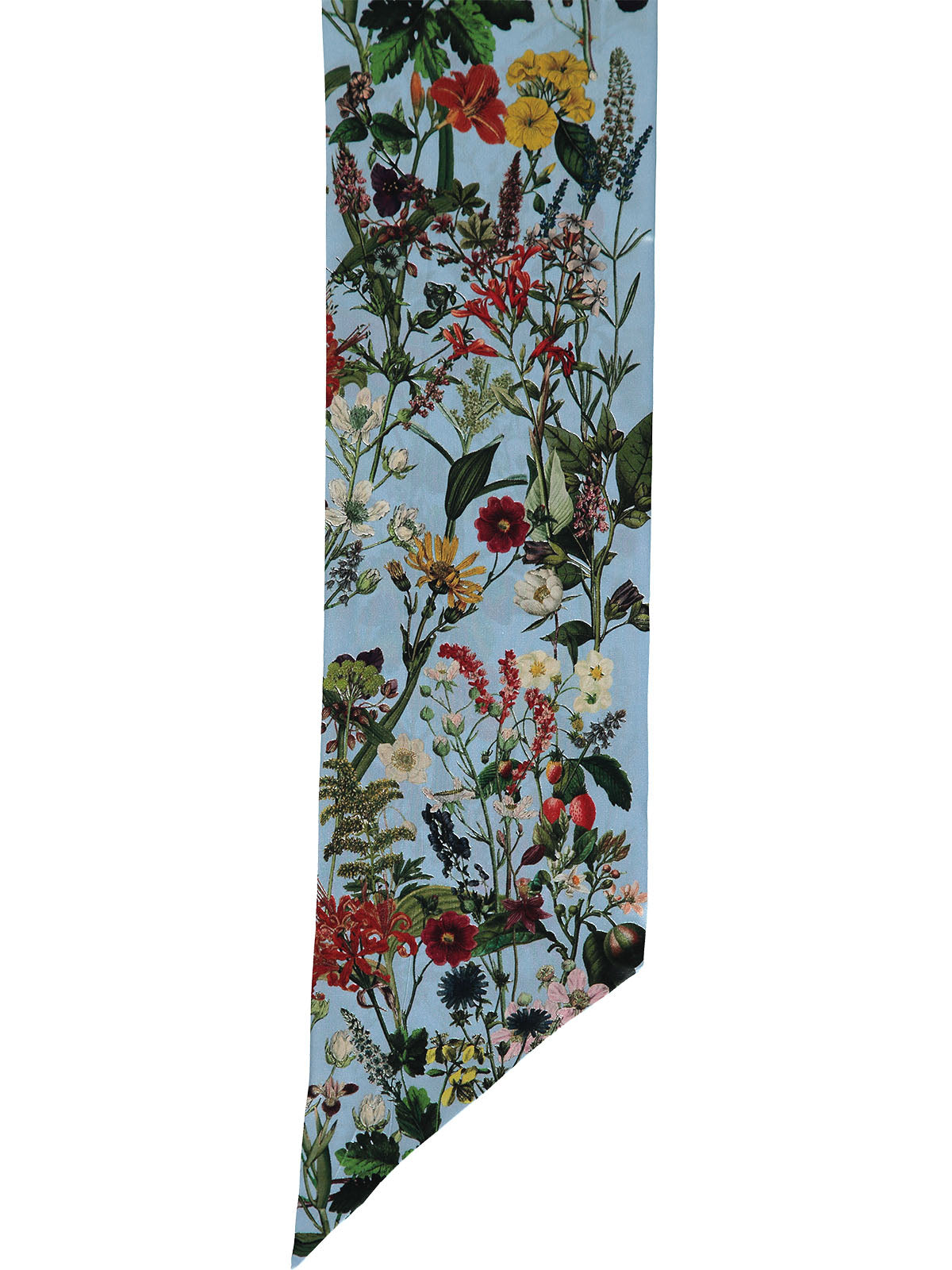 Jessie Blue Long Silk Scarf