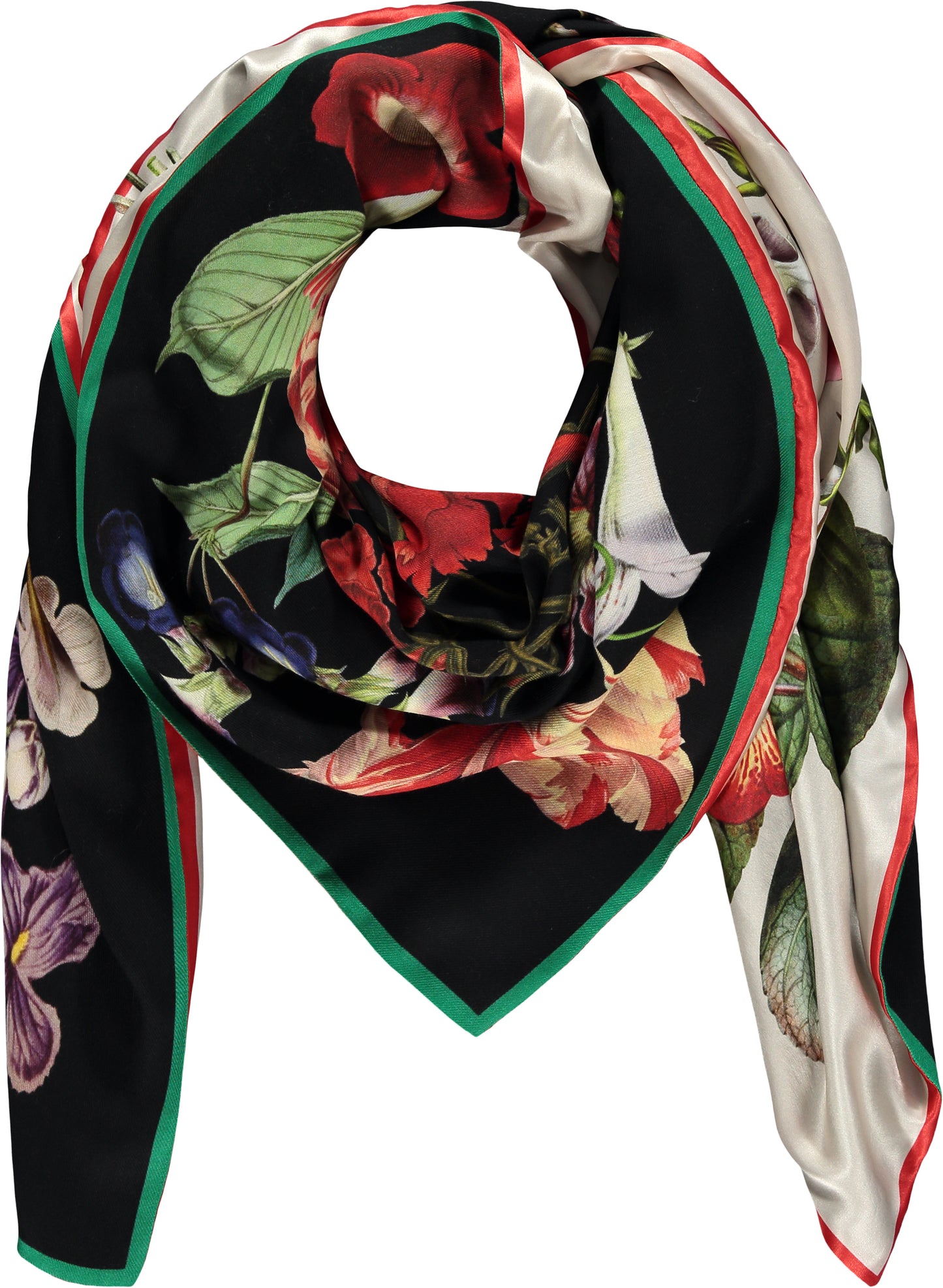 Octavia Large Square Wool Cashmere + Silk Double-Sided Scarf