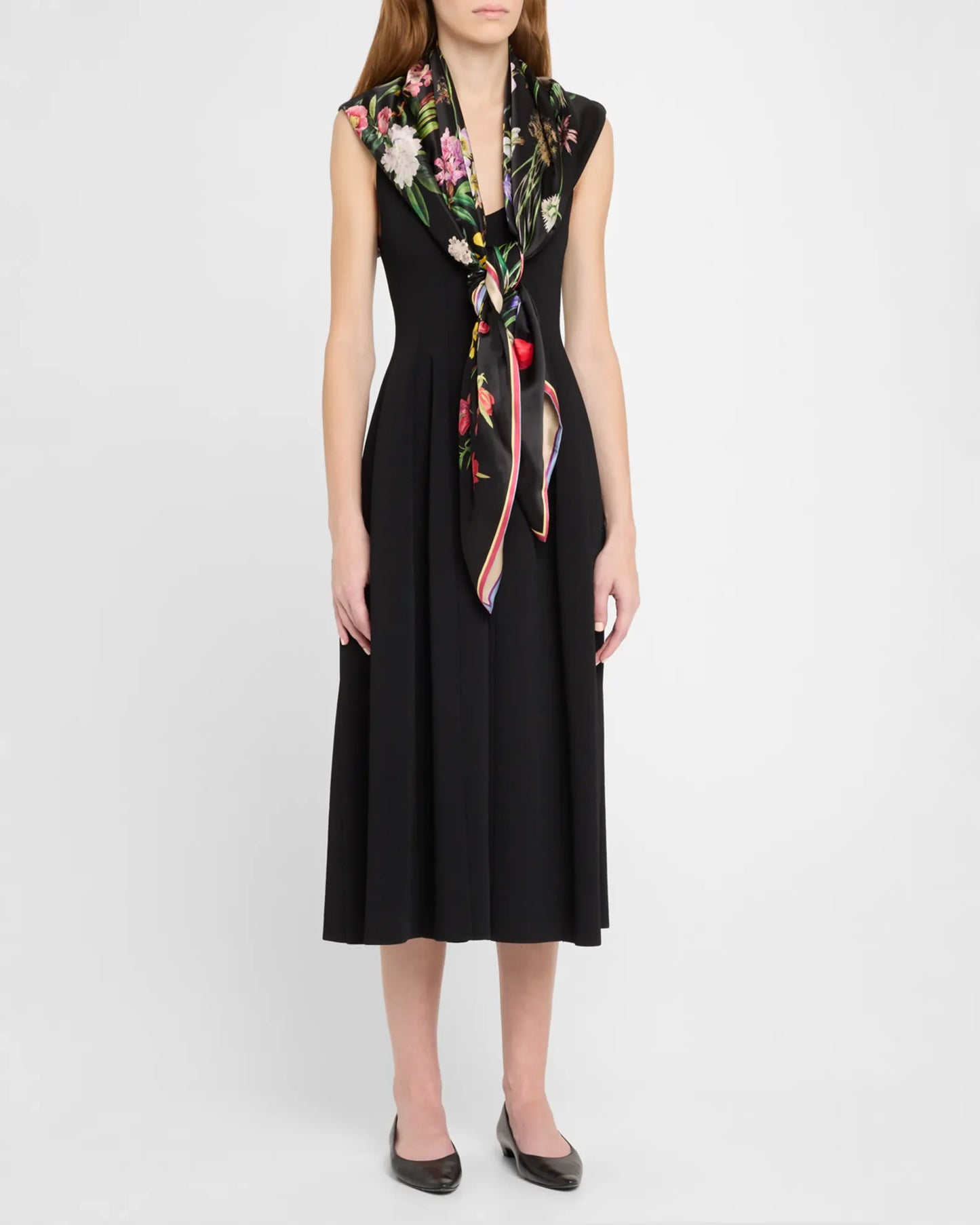 Whitney silk double sided scarf