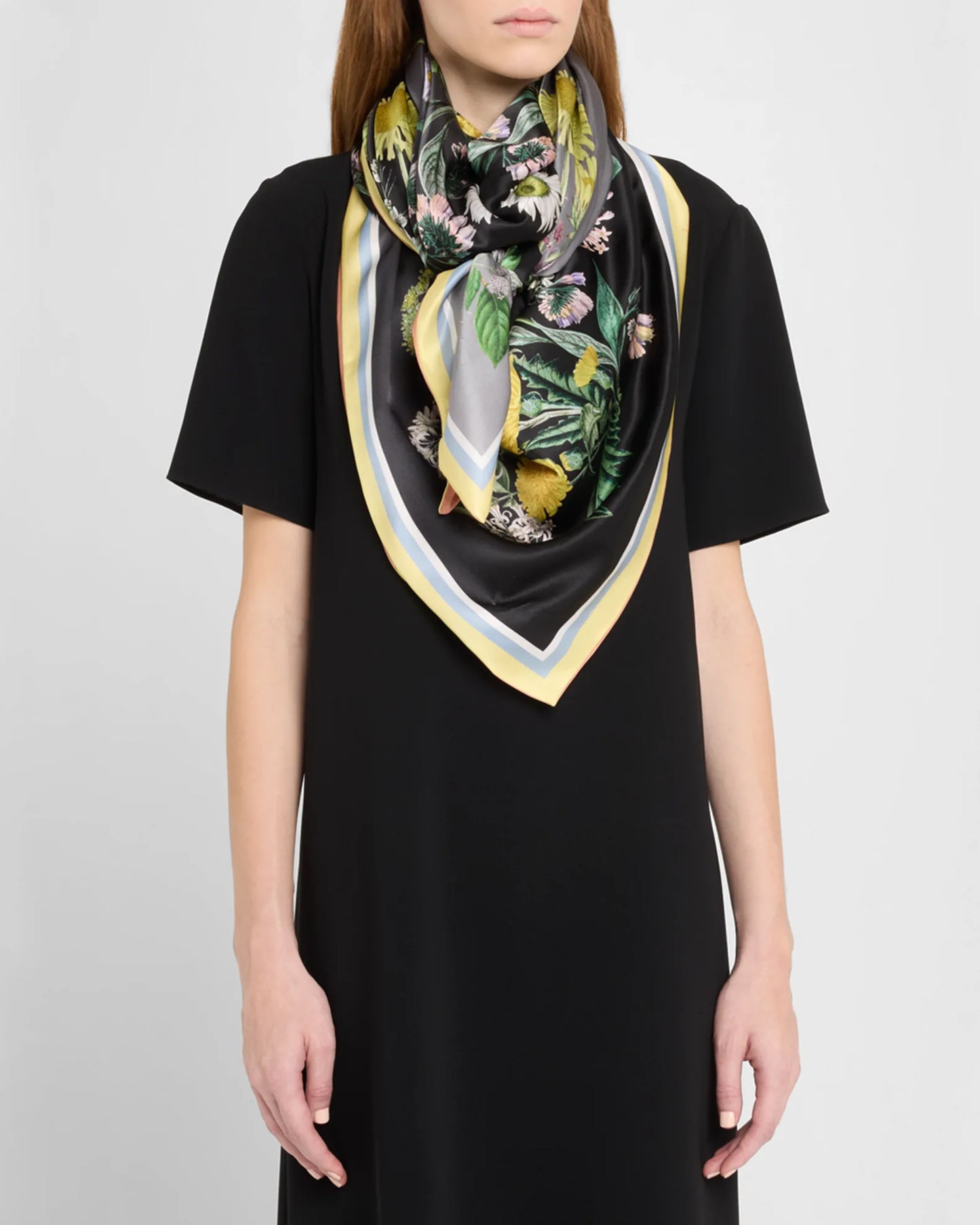 Yuri silk double sided scarf