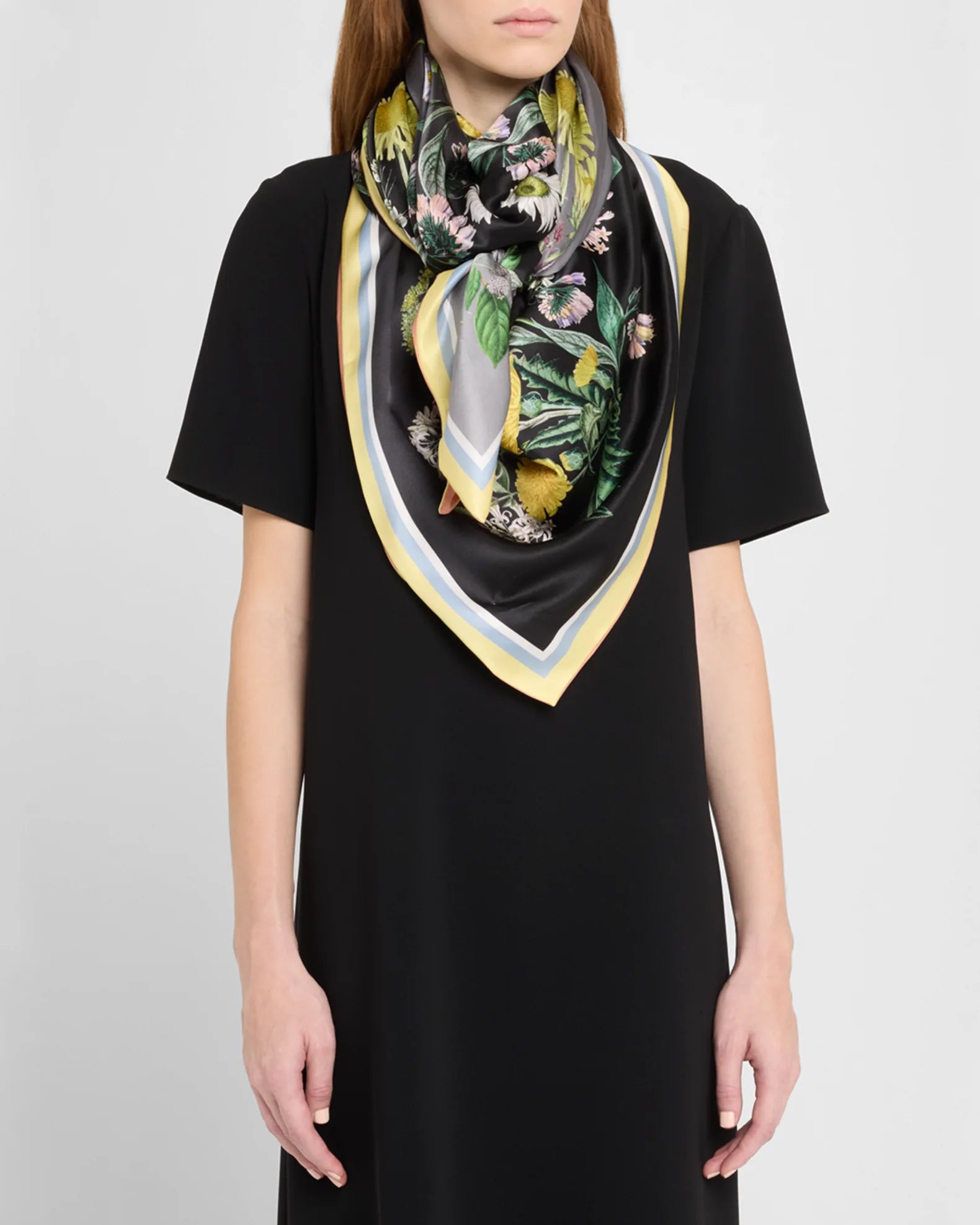 Yuri silk double sided scarf