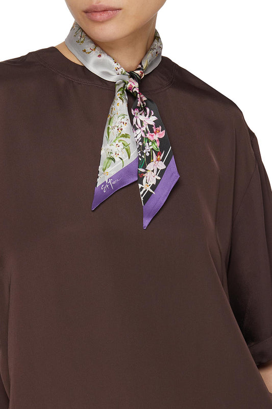 St Piece Bae Black Grey Twilly Scarf