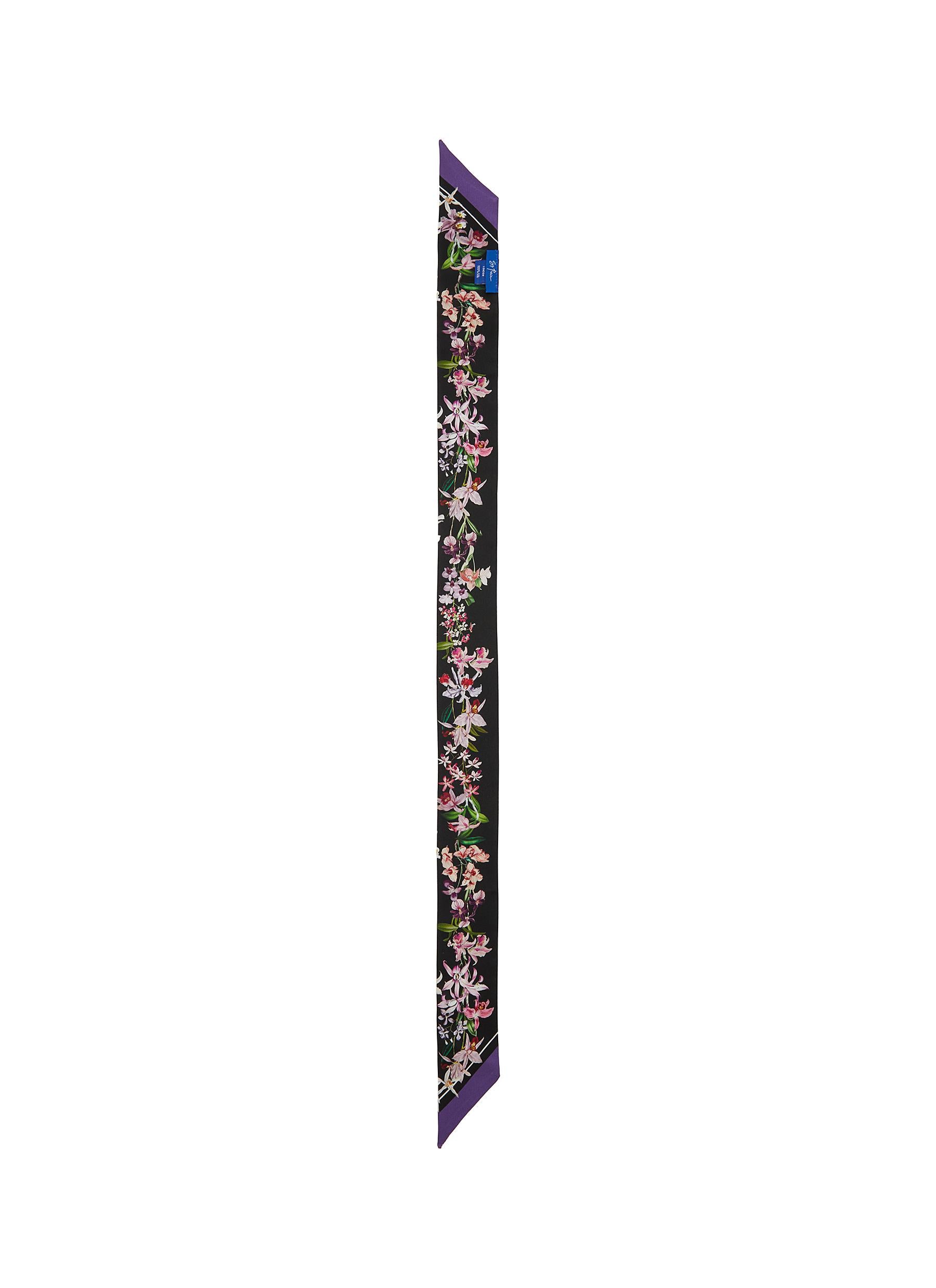 St Piece Bae Black Grey Twilly Scarf