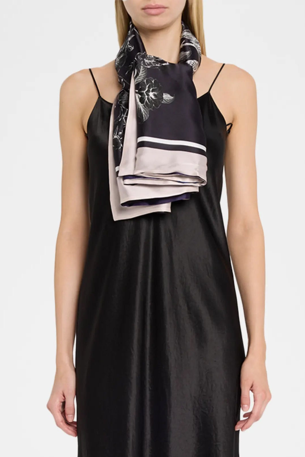 Blair large silk double sided scarf