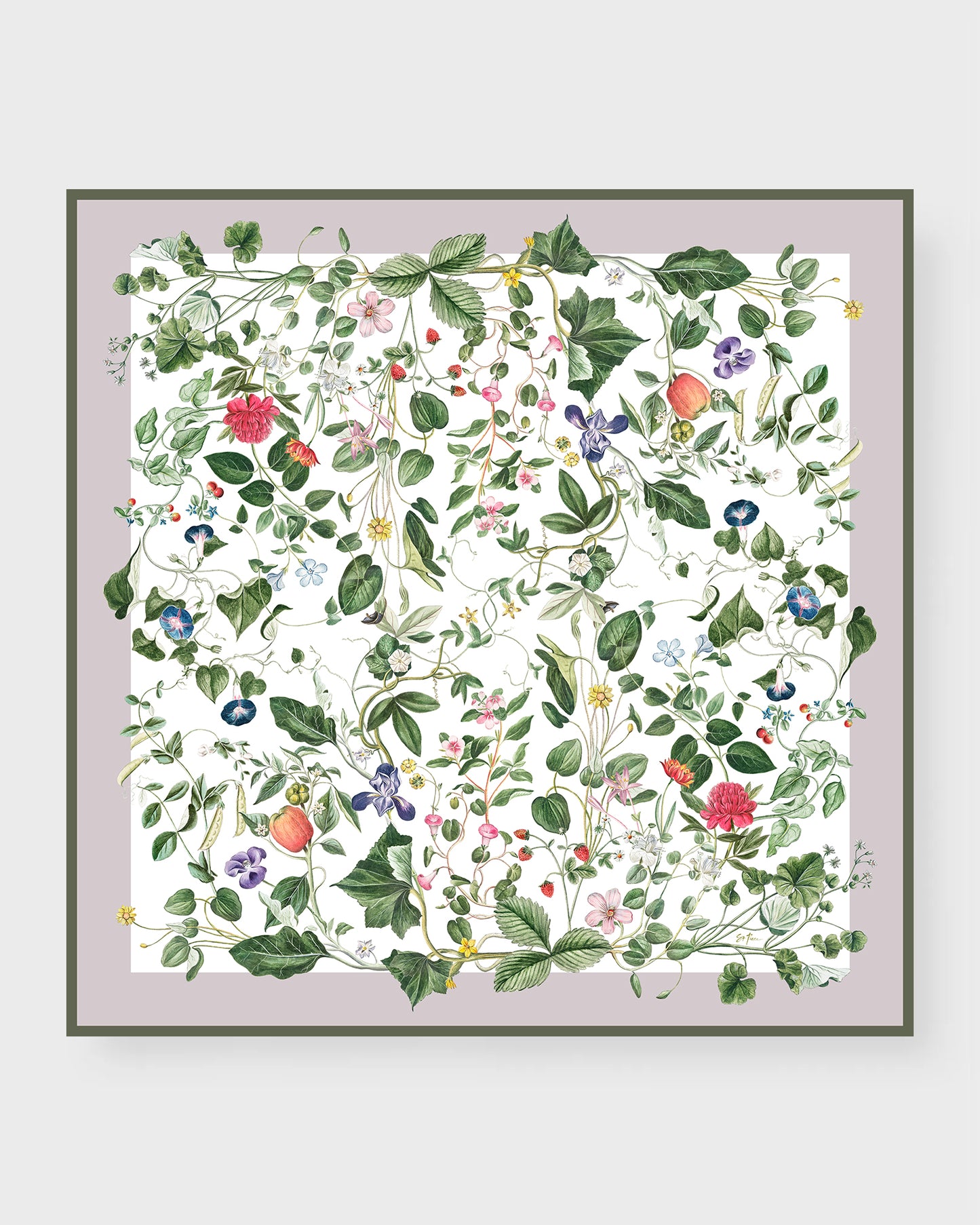 Brienne Silk Double-Sided Scarf in white