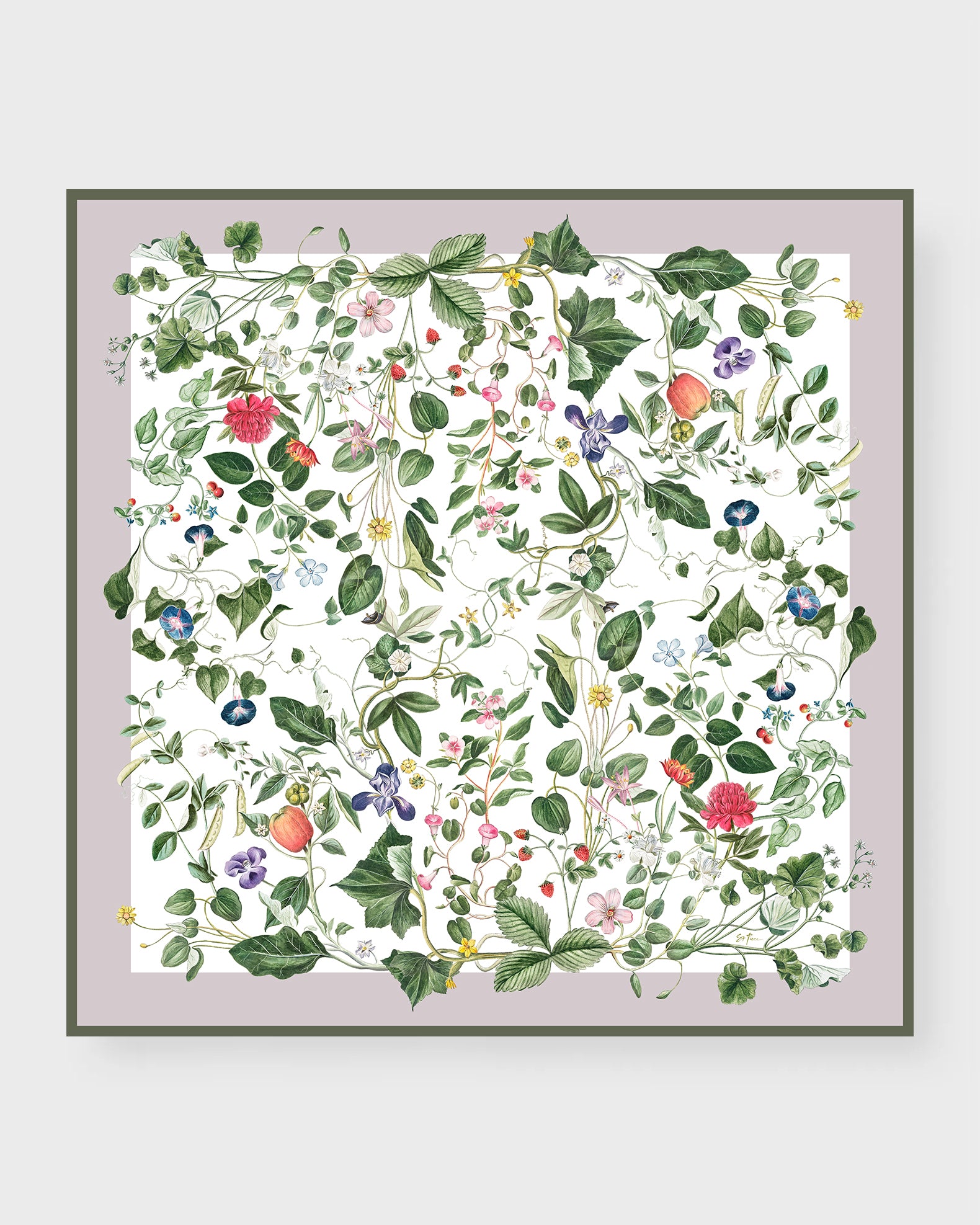 Brienne Silk Double-Sided Scarf in white