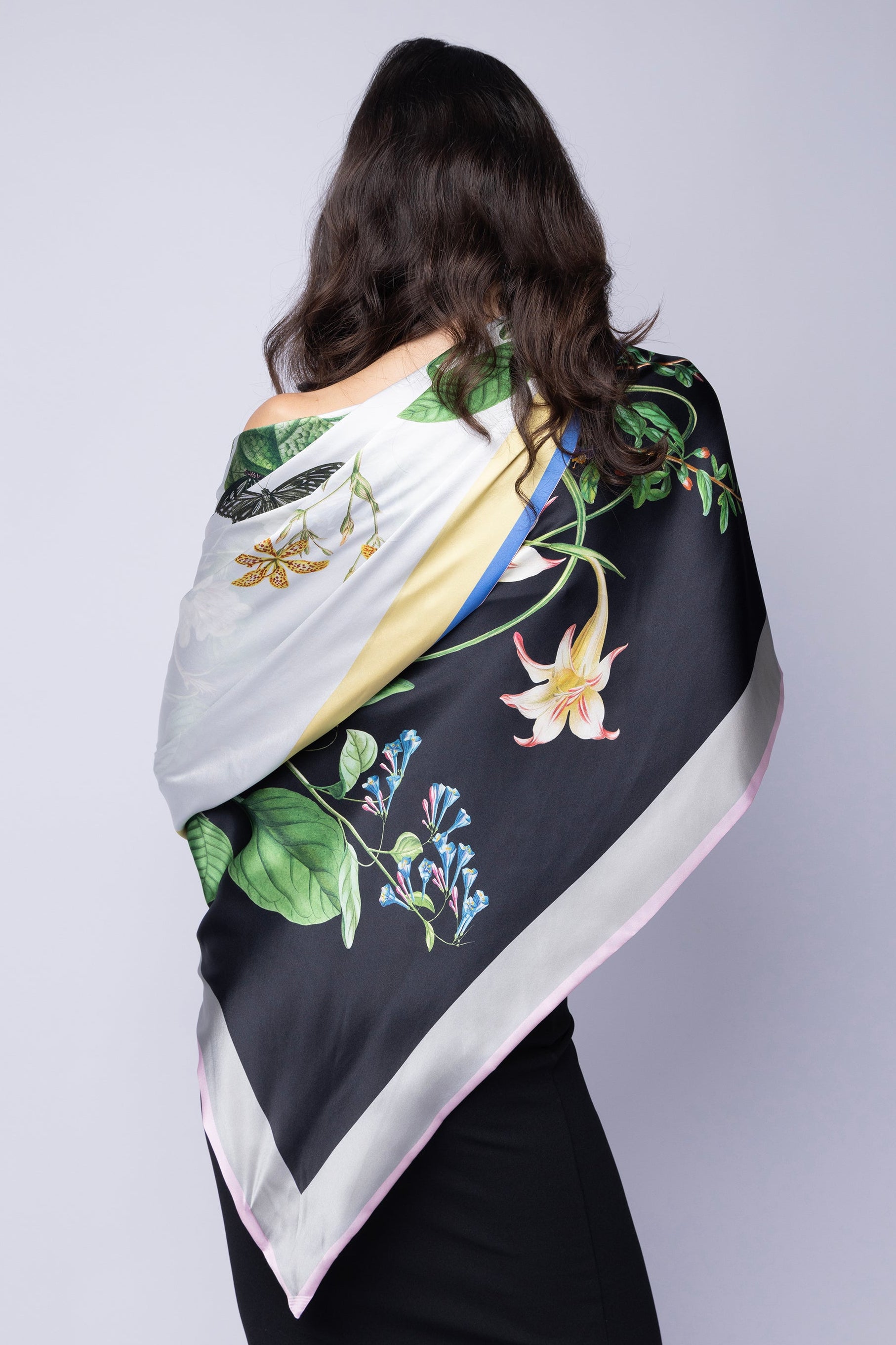 Addison Large Silk Double-Sided Scarf
