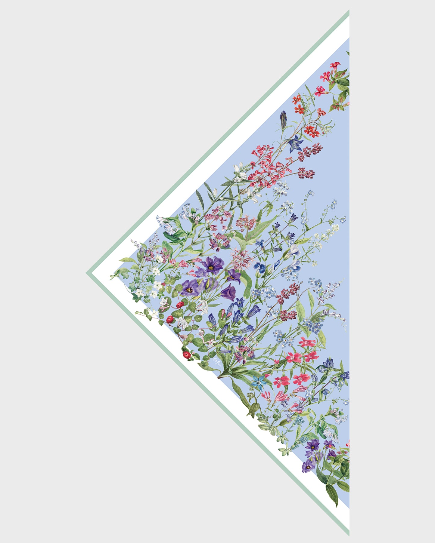 St Piece Celeste silk triangle scarf