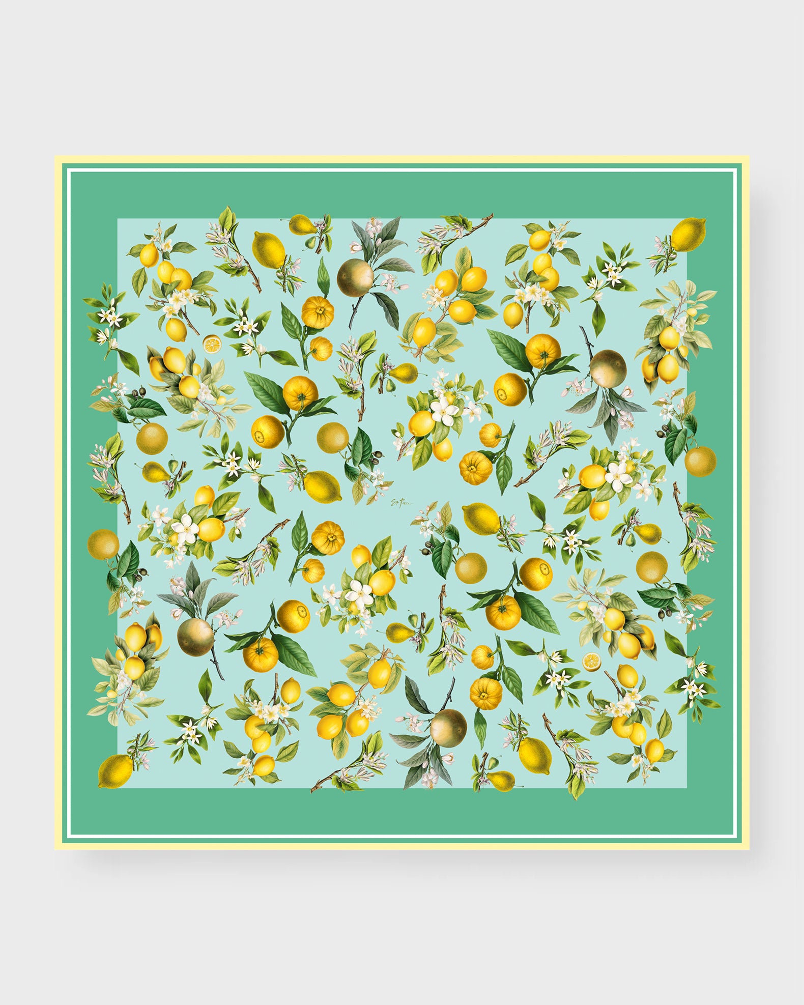 St Piece Chloe Mint Medium Square Silk Scarf