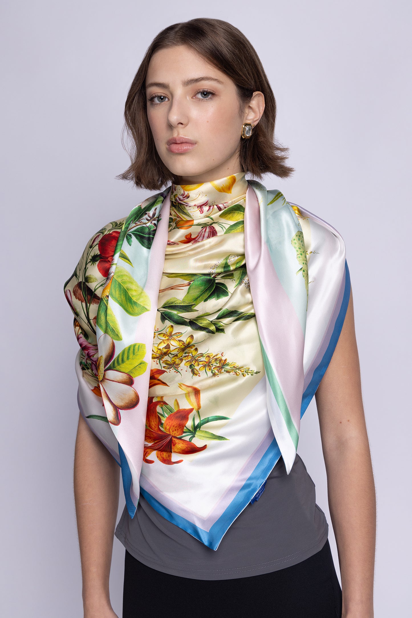 St Piece Clara large  silk triangle scarf