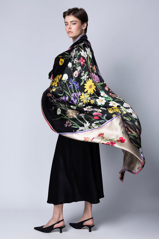 Whitney Silk double sided scarf