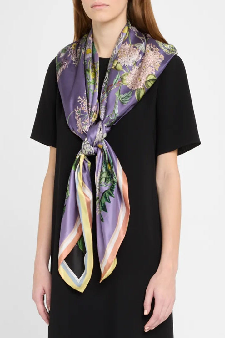 Yuri silk double sided scarf