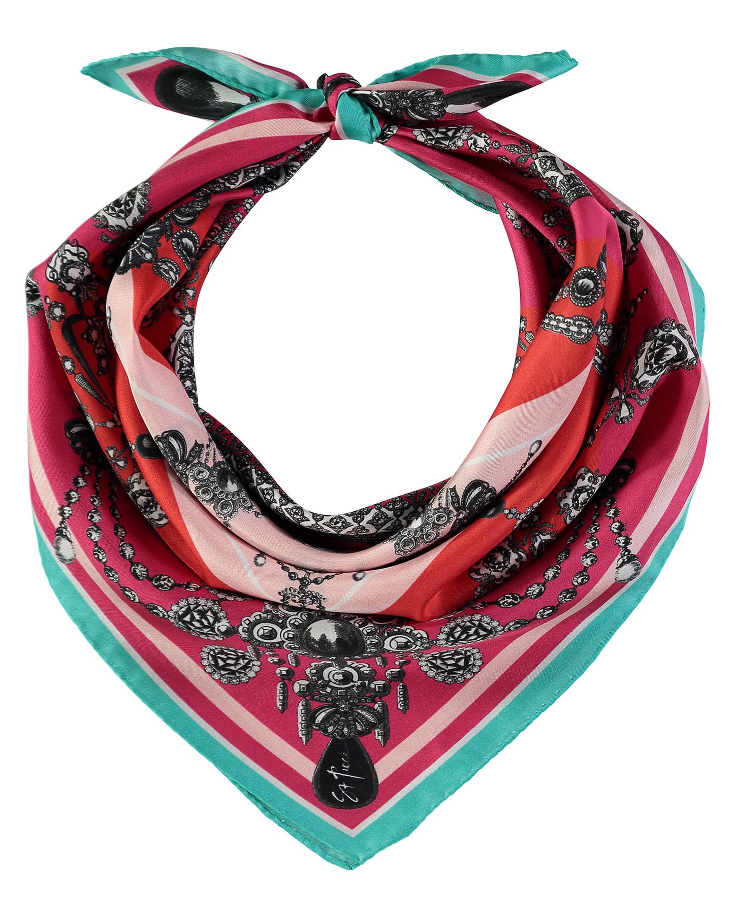 Felicia Small Square Silk Twill Scarf