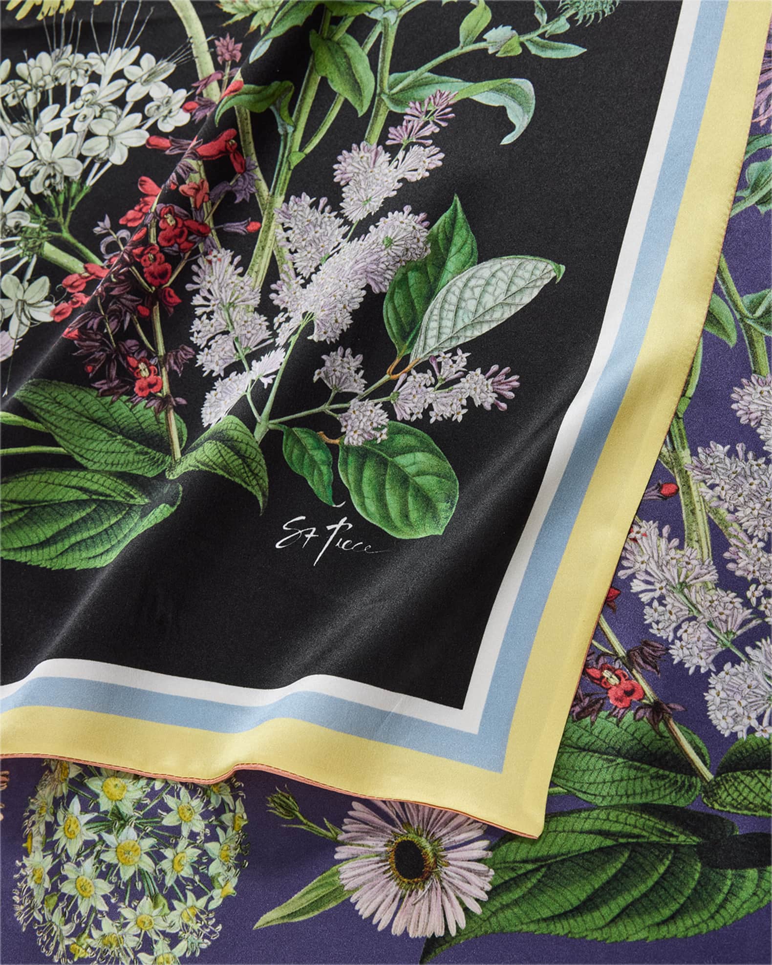 Yuri silk double sided scarf