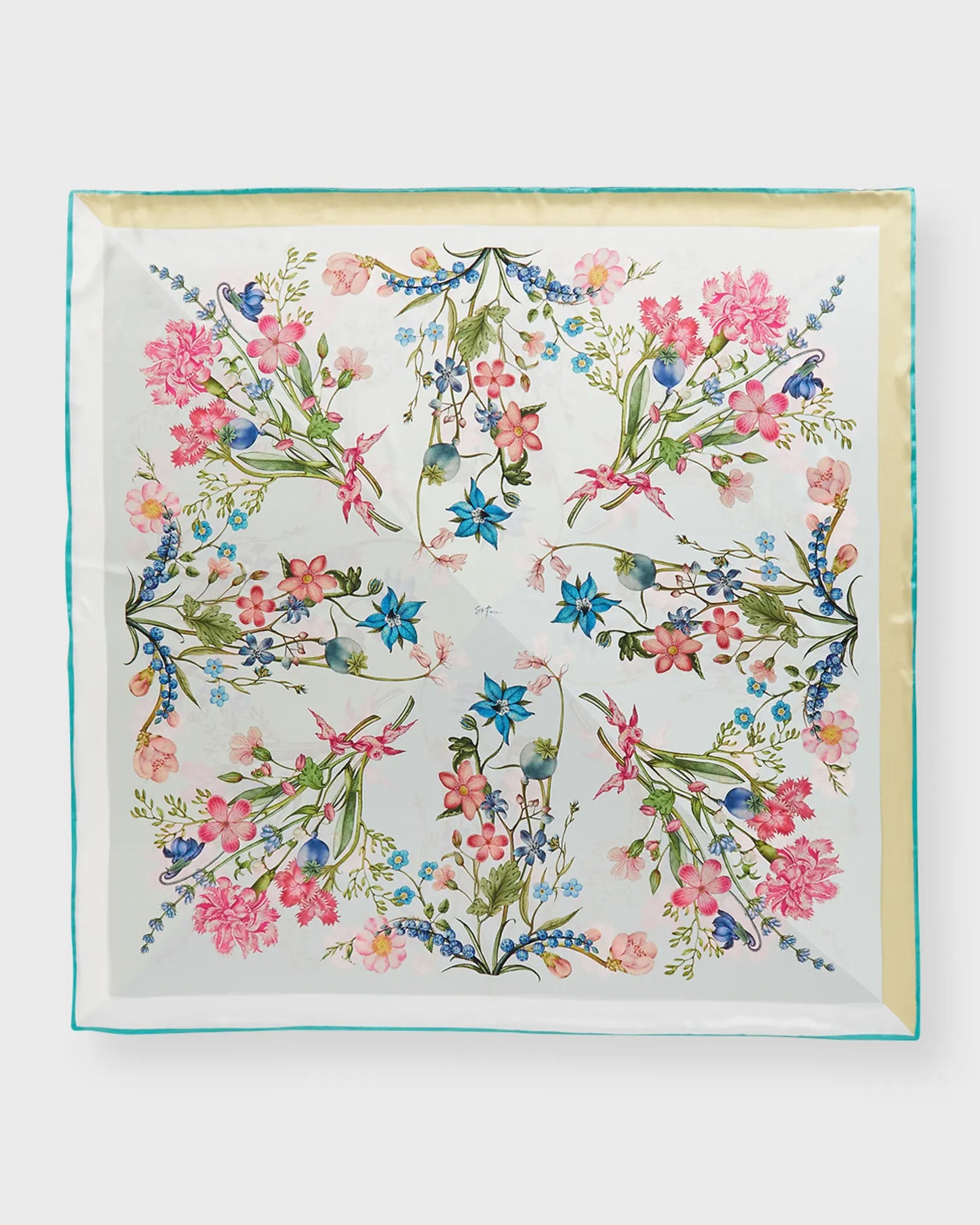 Stephanie Large Square Silk Double-Sided Scarf