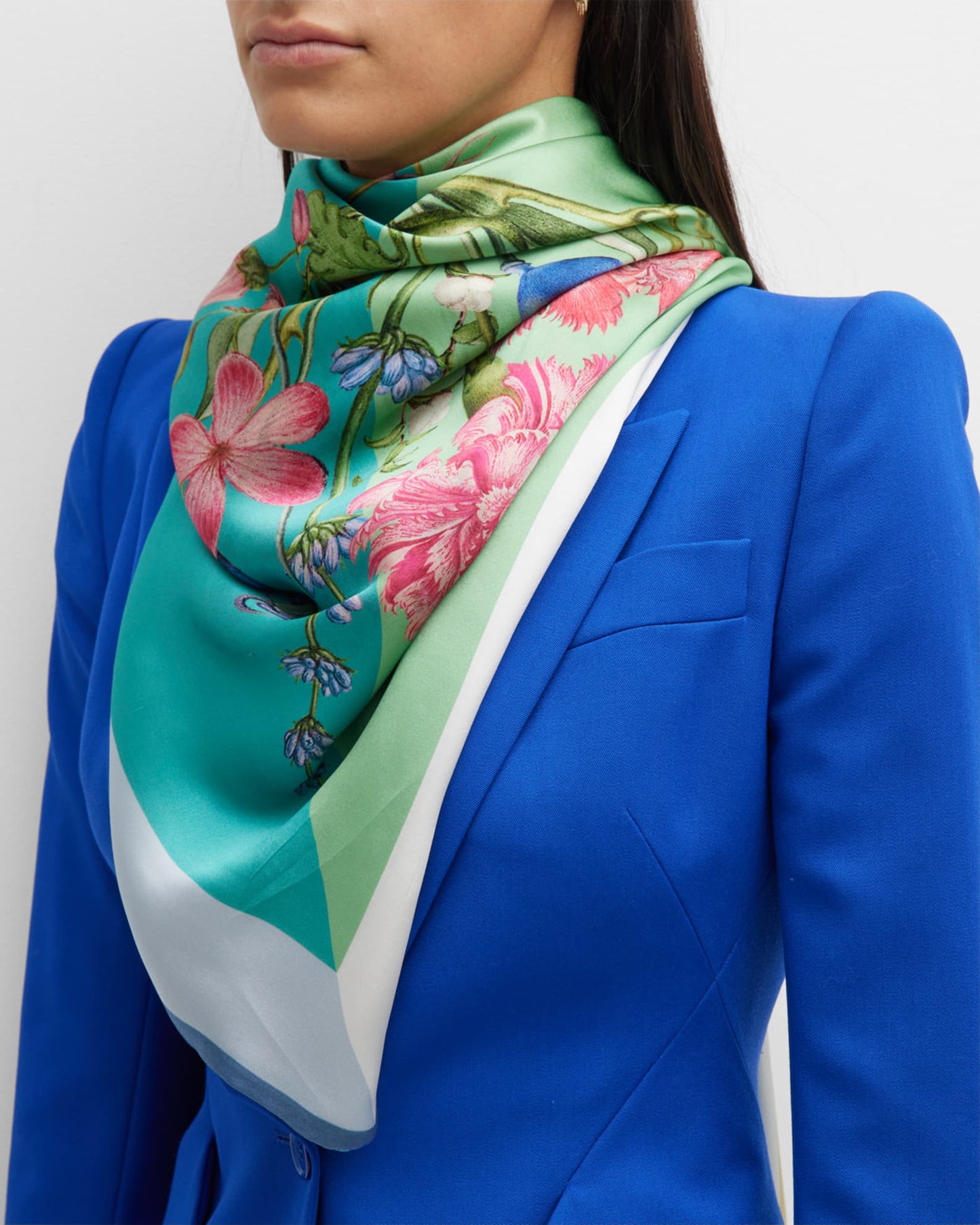 Stephanie Large Square Silk Double-Sided Scarf