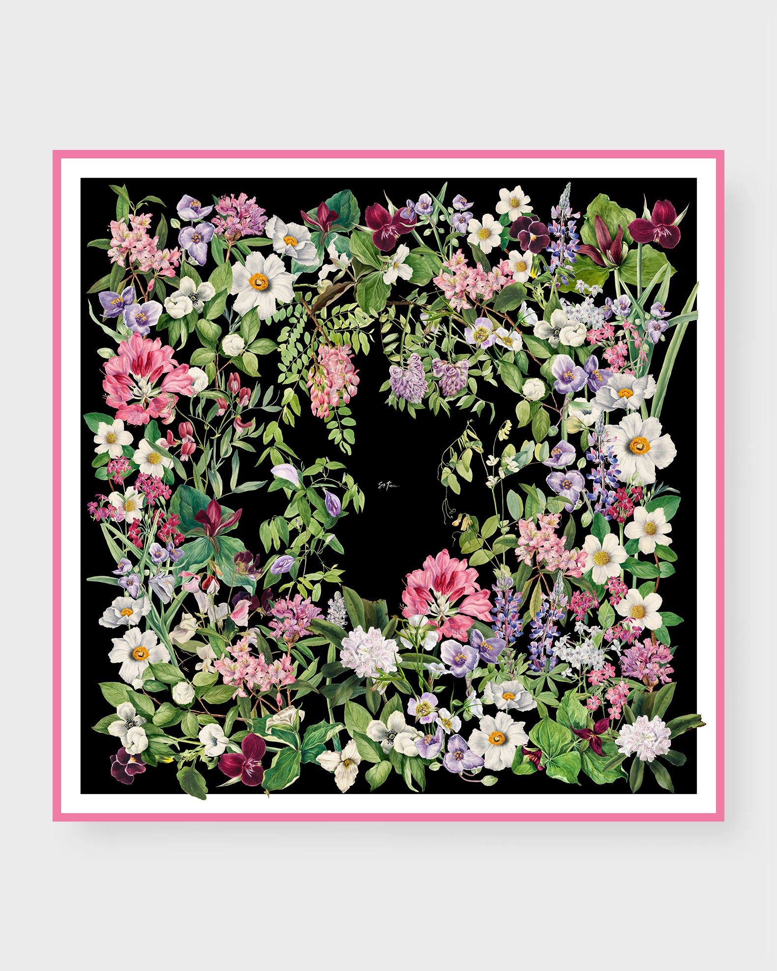 Brittany silk double sided scarf