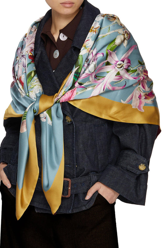 Bae Silk Double-Sided Scarf