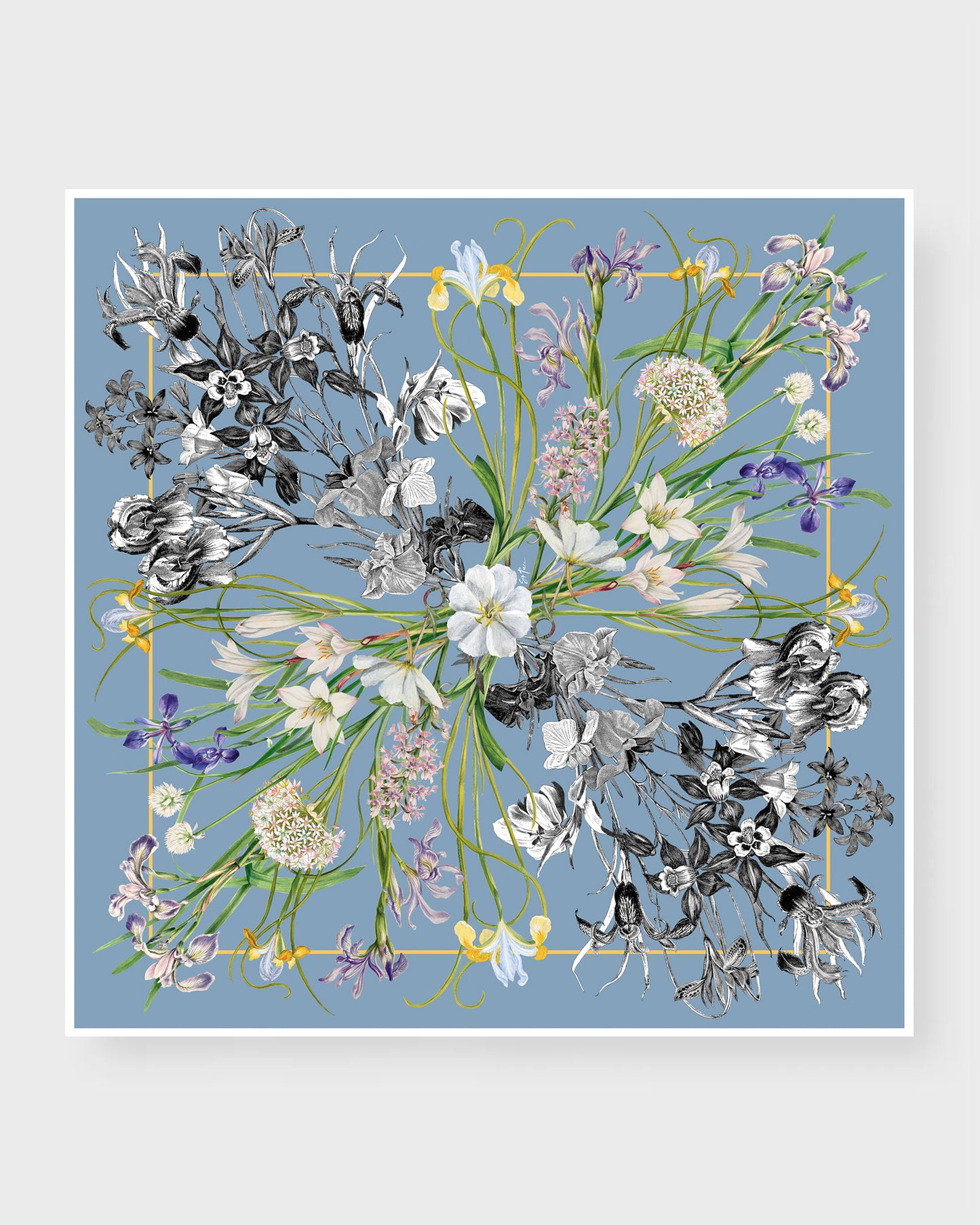 Bailey Large Square Silk Double-Sided Scarf